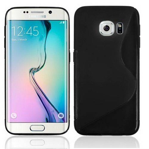 Schutzhülle für Samsung Galaxy S6 Edge Case Hülle Cover Tasche S-Line Schwarz