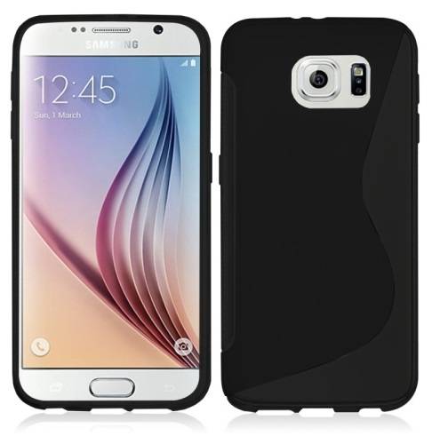 Schutzhülle für Samsung Galaxy S6 S Line Hülle Cover Bumper Case Tasche Schwarz