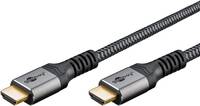 Goobay 65263, 5 m, HDMI Typ A (Standard), HDMI Typ A (Standard), 3D, 48 Gbit/s, Schwarz, Silber