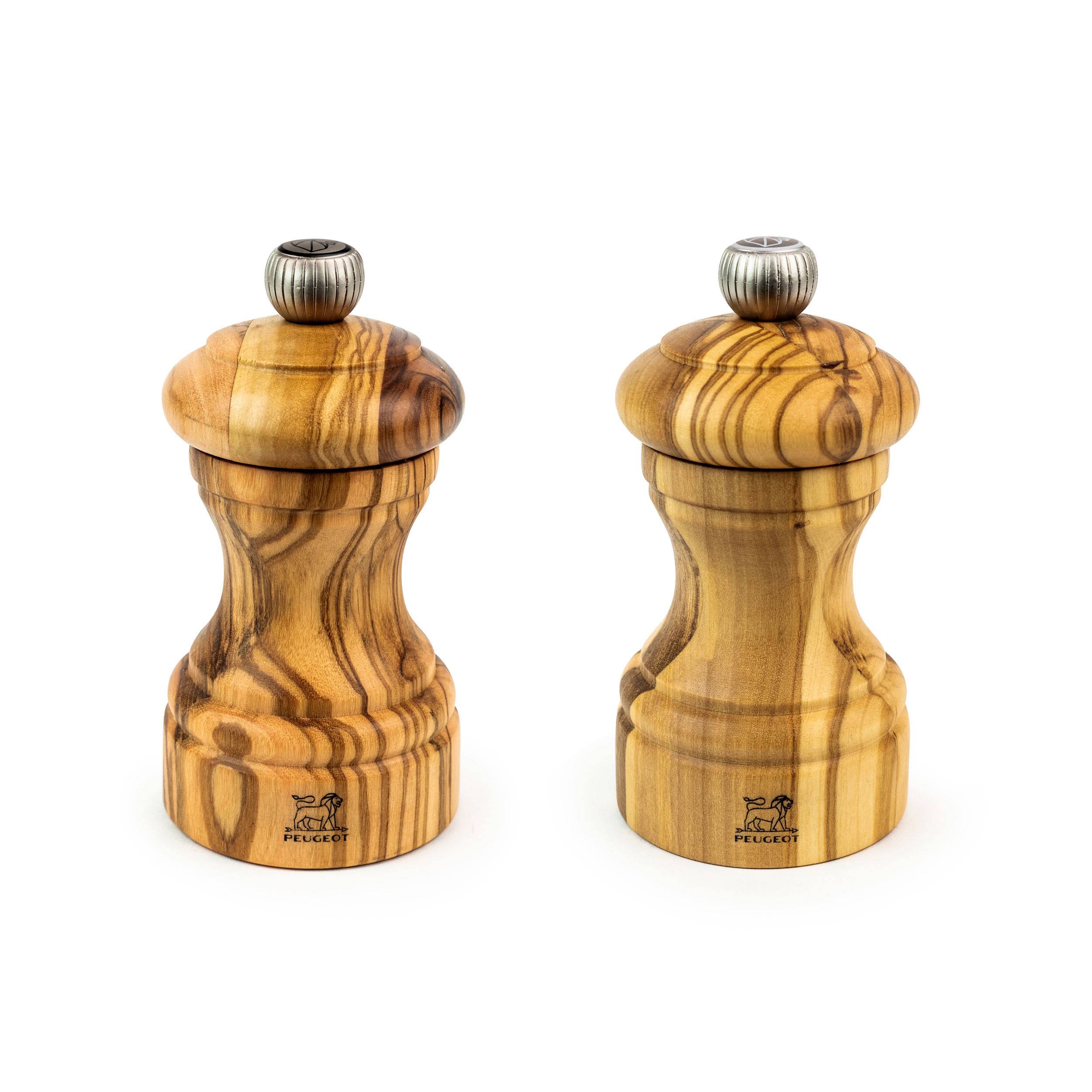 Peugeot Bistro Duo Pfeffer- und Salzmühlenset Olivenholz, Pfeffermühle, Salzmühle, 10 cm, 2/38212