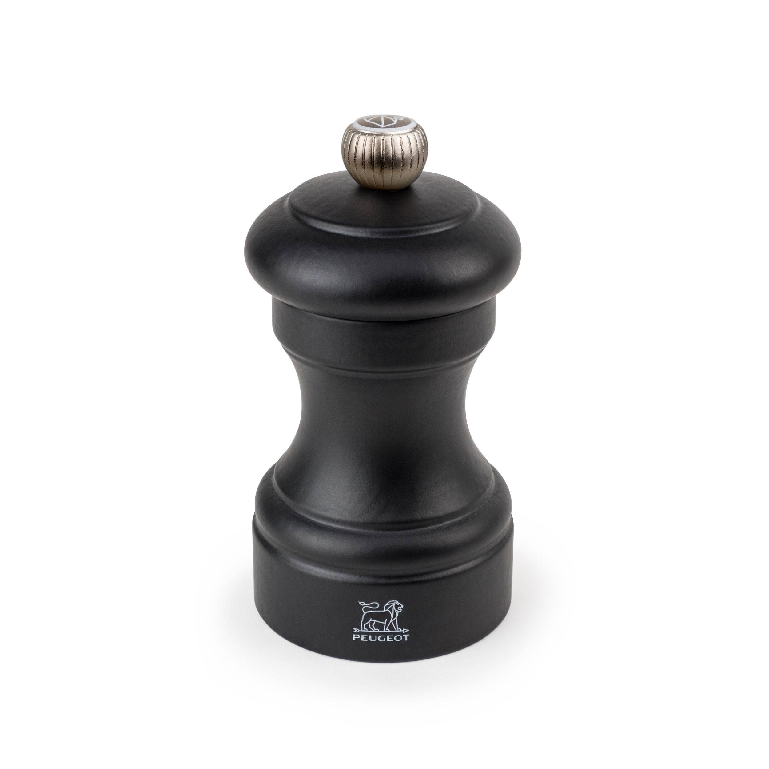 Peugeot Bistro Salzmühle, Salz Mühle, Buchenholz, Matt Schwarz, 10 cm, 24208