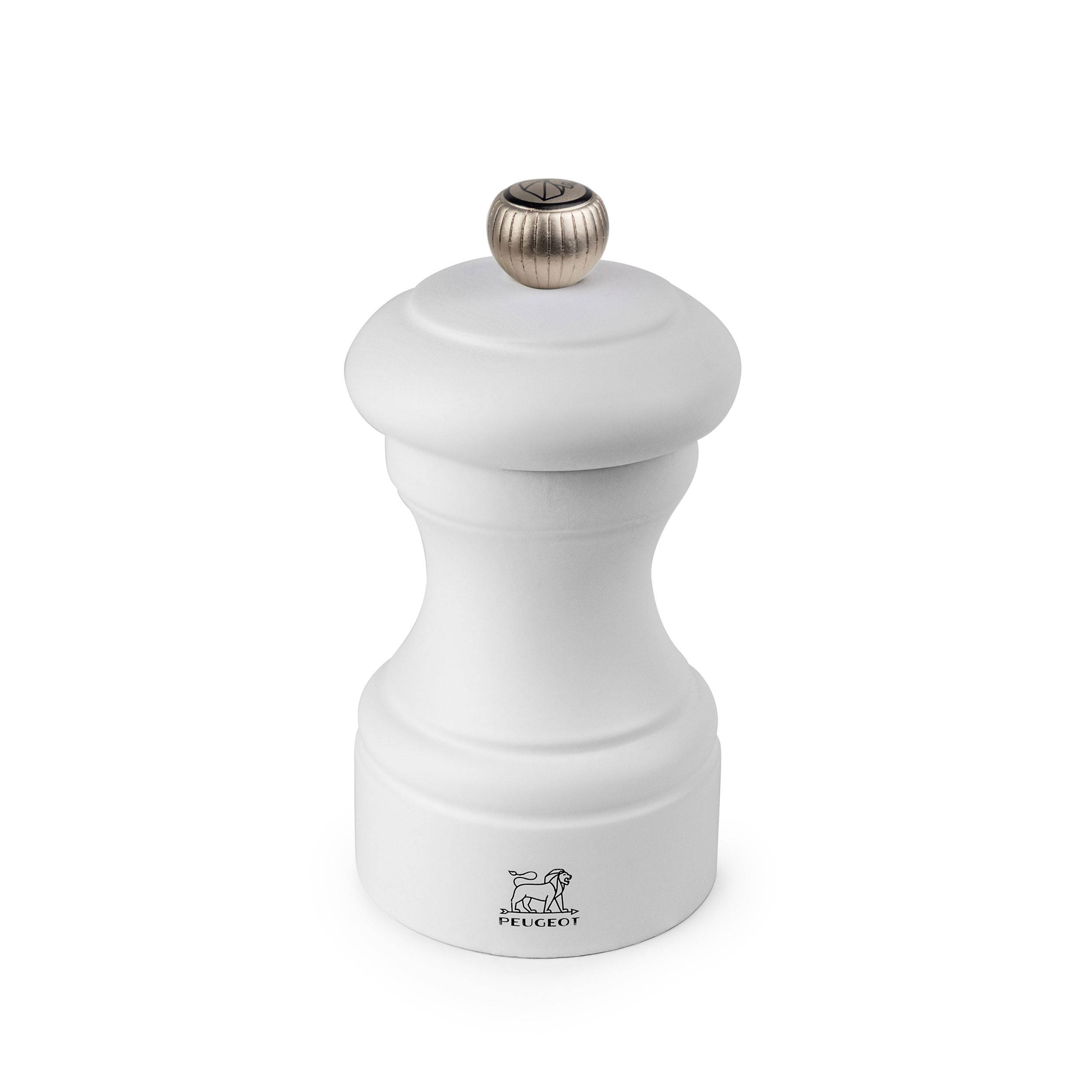 Peugeot Bistro Pfeffermühle, Pfeffer Mühle, Buchenholz, Matt Weiß, 10 cm, 24215