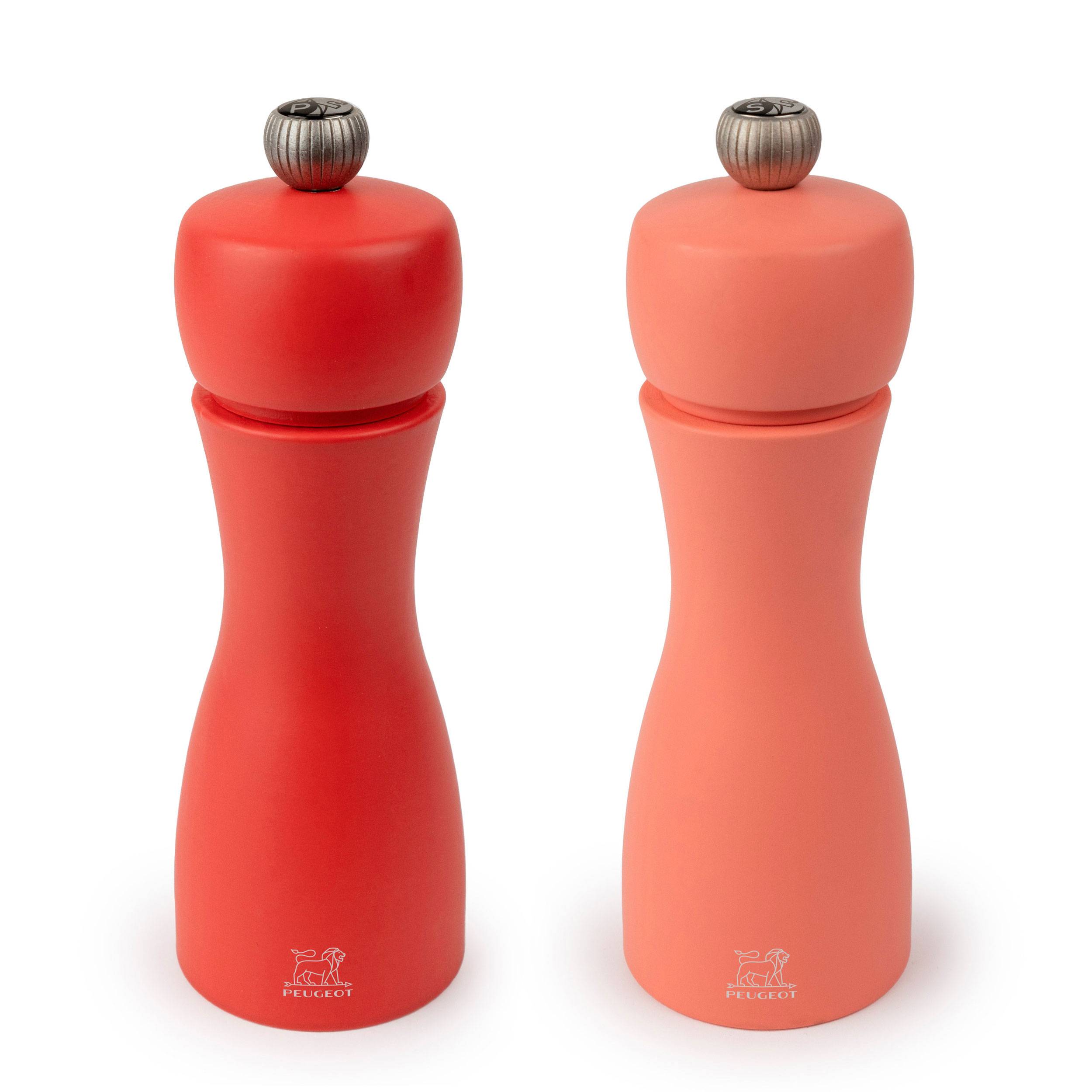 Peugeot TAHITI FEUER Duo Pfeffermühle und Salzmühle, 2er Set, Pfeffer Mühle, Salz, Gewürzmühle, 15 cm, 2/42974