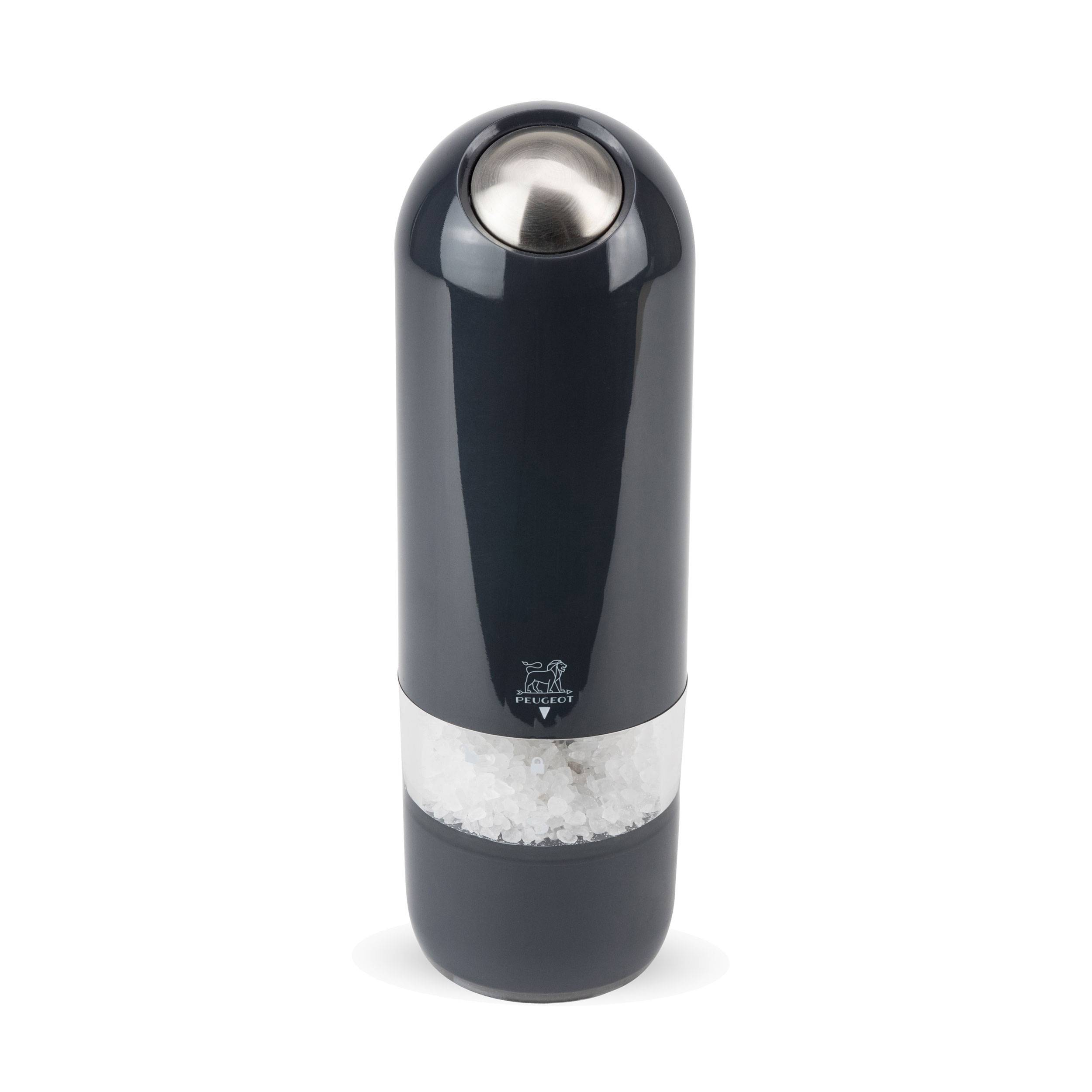 Peugeot Alaska Elektrische Salzmühle, Polycarbonat-Acryl, Quarzgrau, 17 cm, 28510