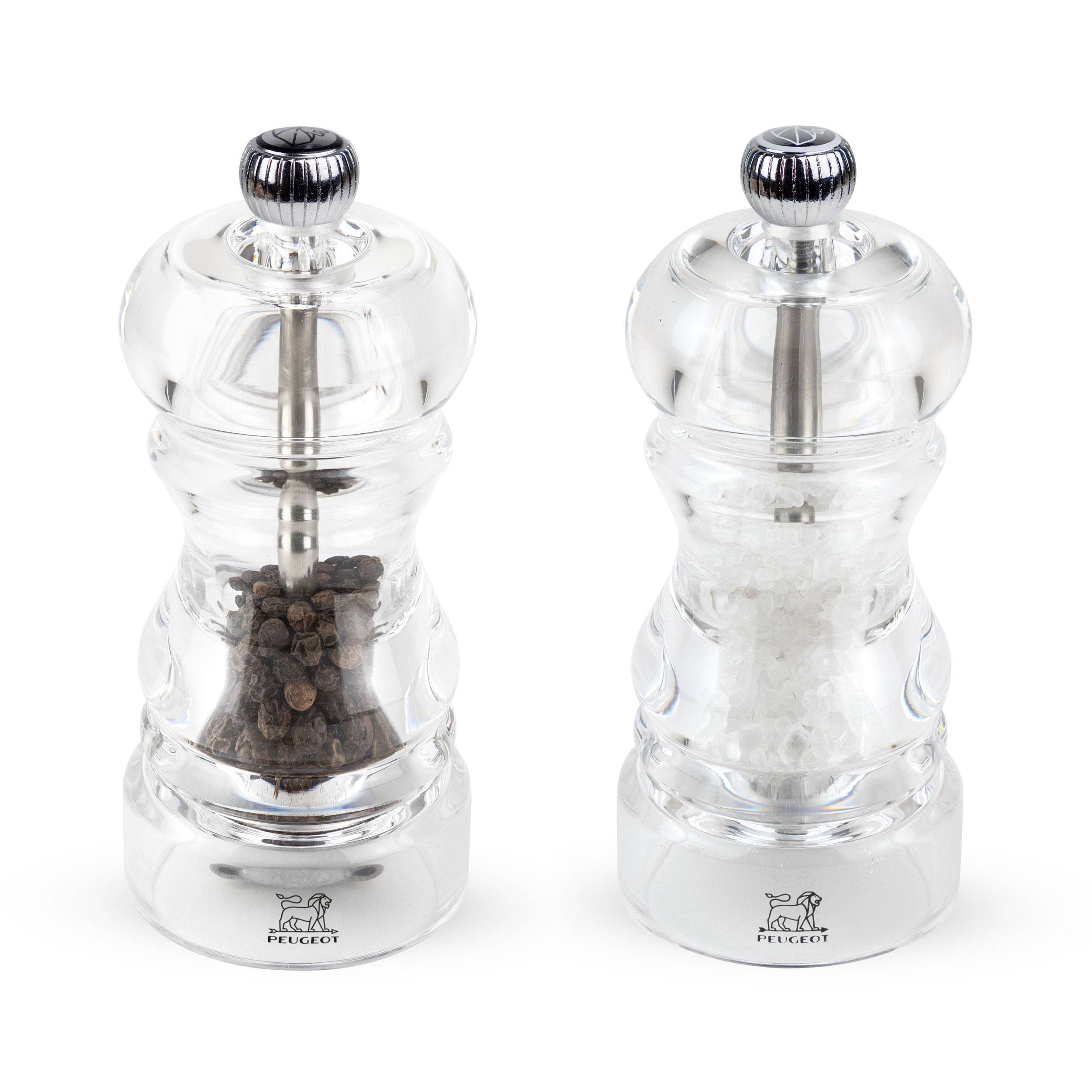 Peugeot Nancy Pfeffermühlen, Salzmühlen Set, Acryl, Transparent, 12 cm, 2-900812