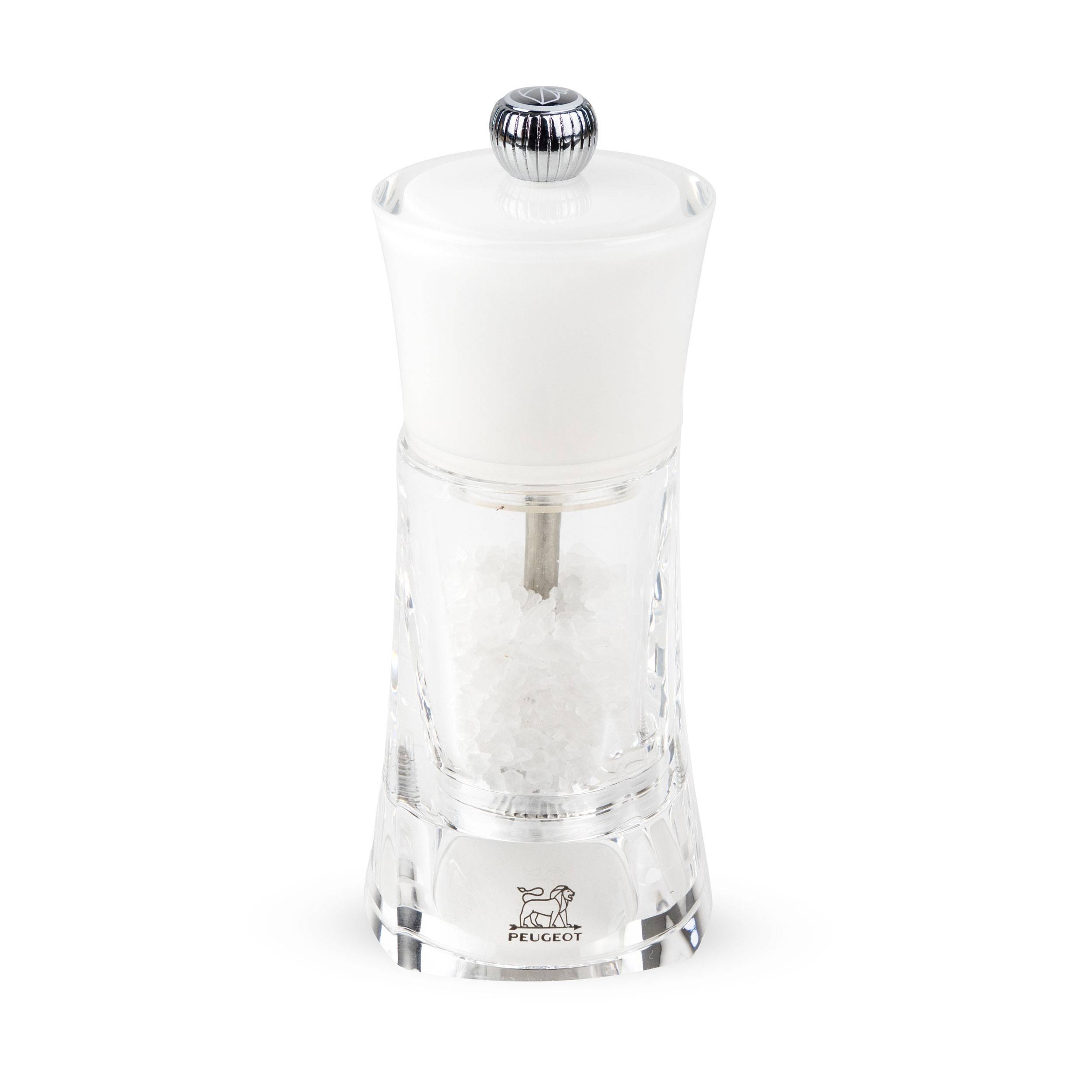 Peugeot Molène Salzmühle, Salz Mühle, Acryl-ABS, Weiß / Transparent 14 cm, 29029