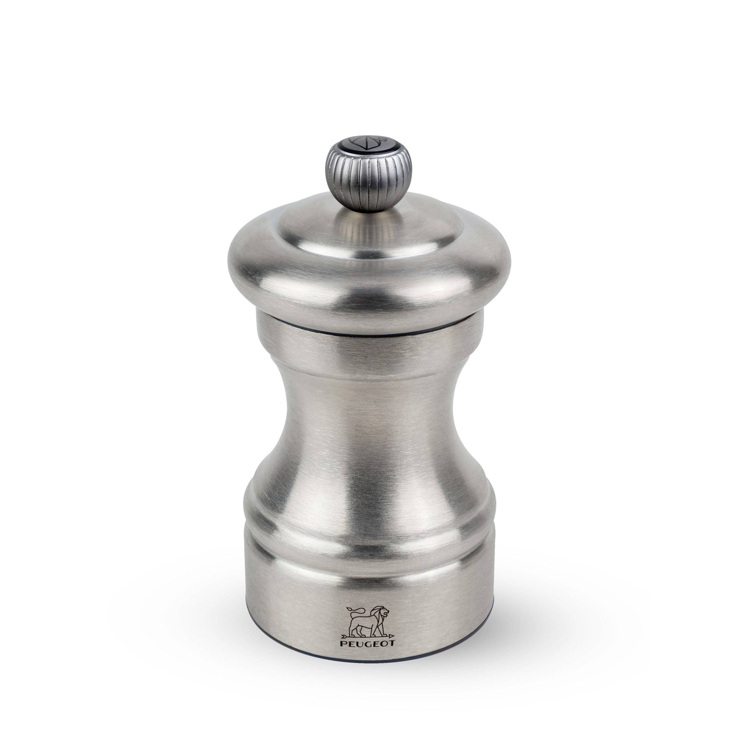 Peugeot Bistro Chef Pfeffermühle, Pfeffer Mühle, Edelstahl, Silber, 10 cm, 33033