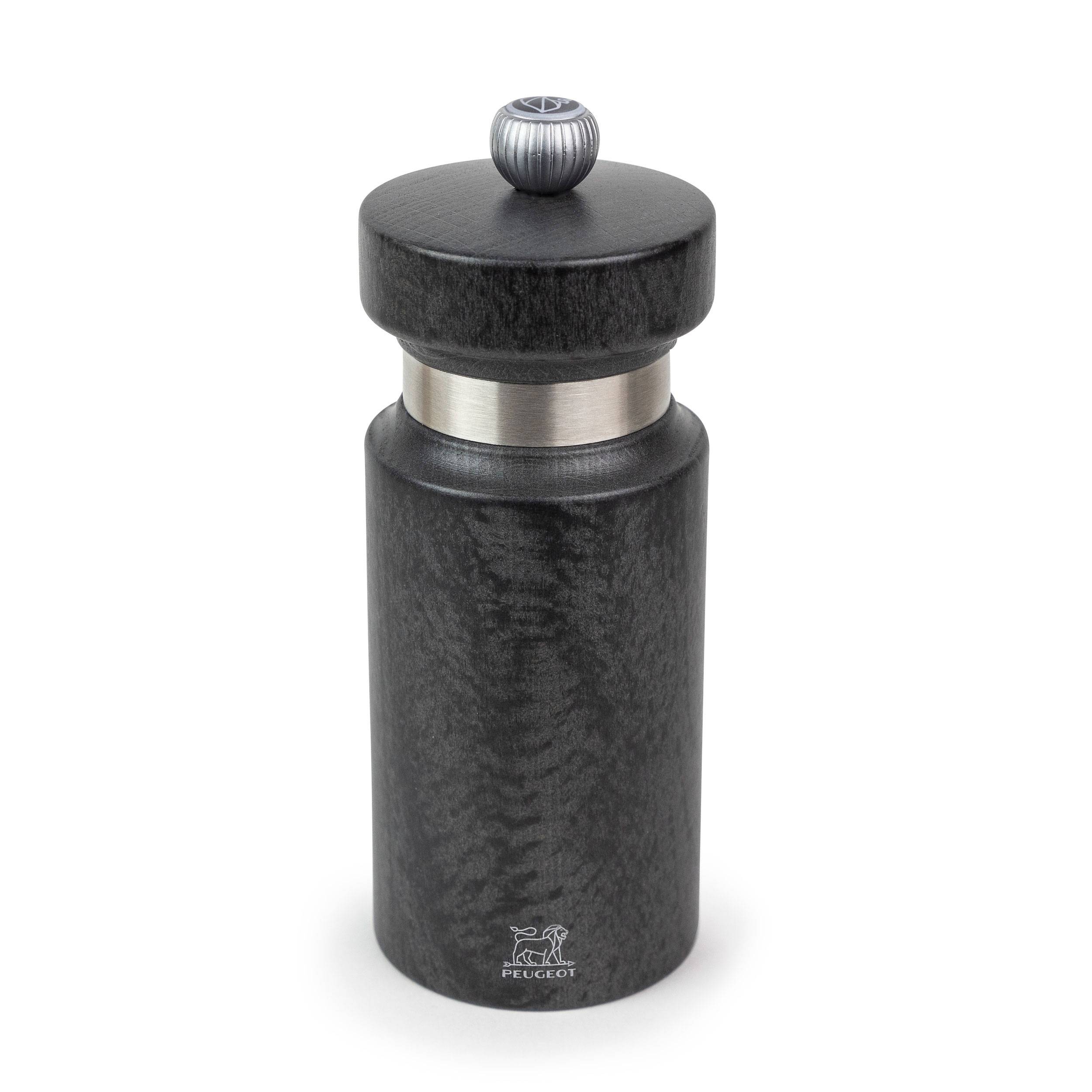 Peugeot Royan Salzmühle, Salz Mühle, Gewürzmühle, Schwarz Matt, Edelstahl, H 14 cm, 33897