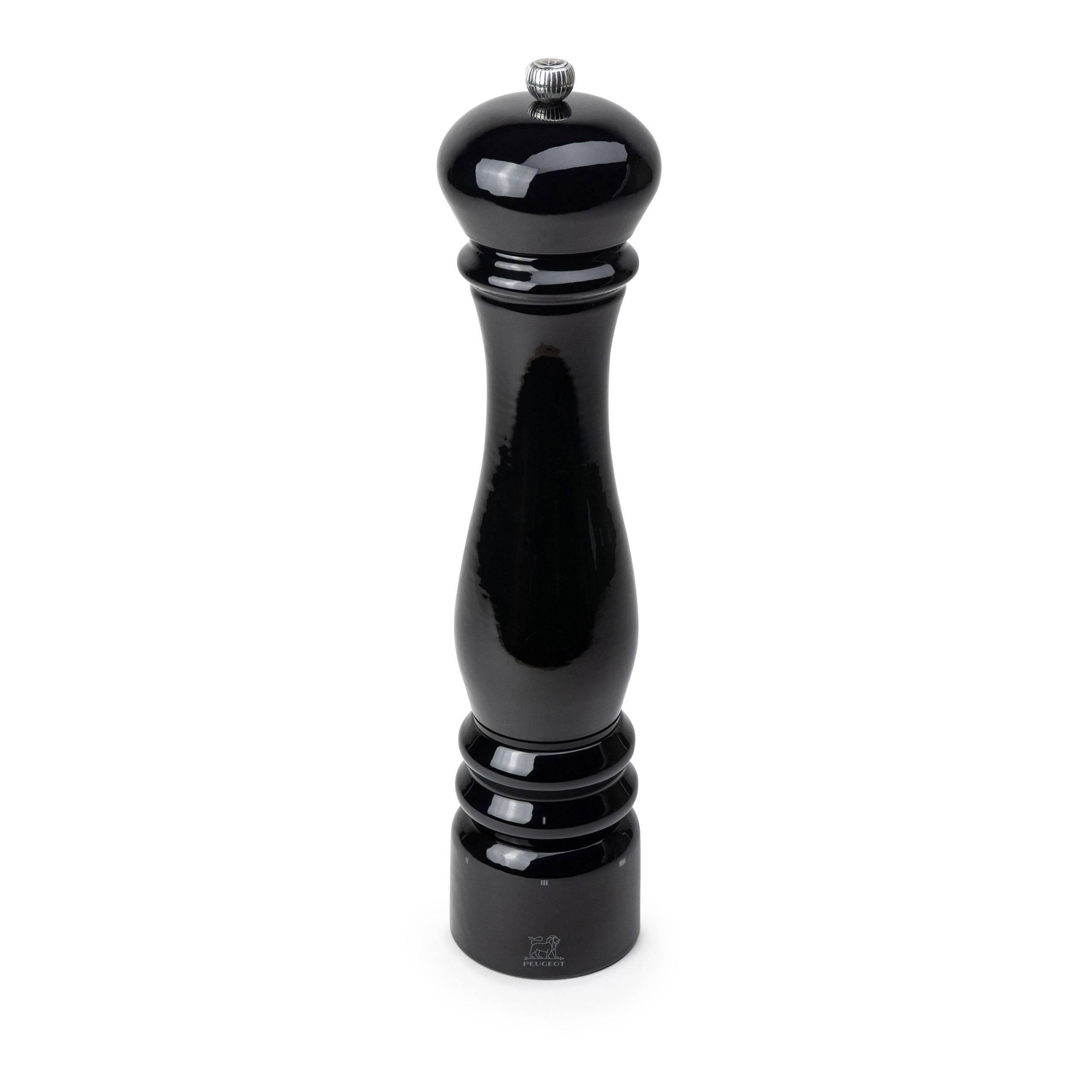 Peugeot elektrische Salzmühle Paris Électrique uSelect, Holz, Schwarz lackiert, 34 cm, 36256