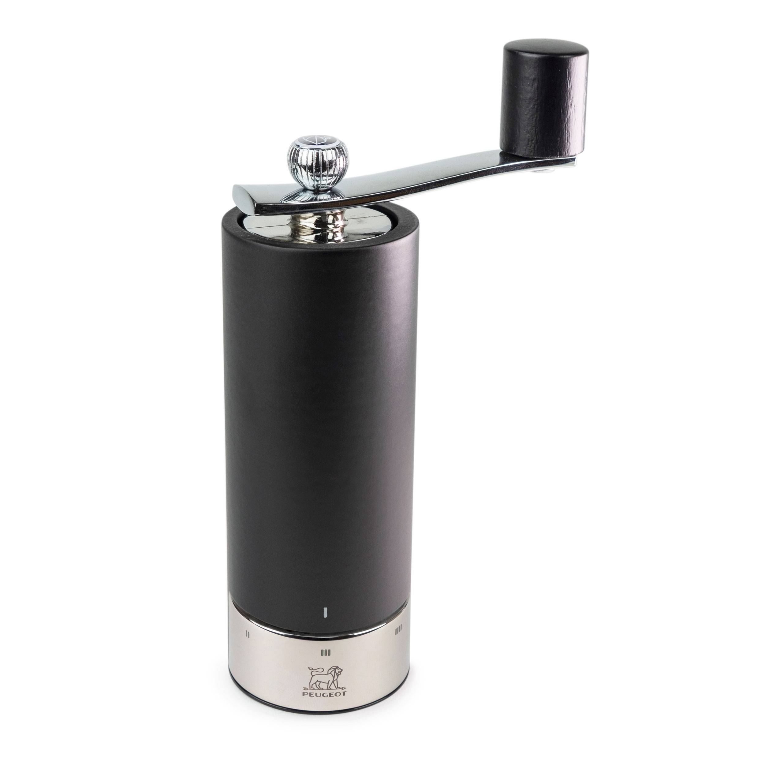 Peugeot Saveurs Isen U Select Salzmühle, Salz Mühle, Gewürzmühle, Holz, Schwarz Matt, 18 cm, 37765