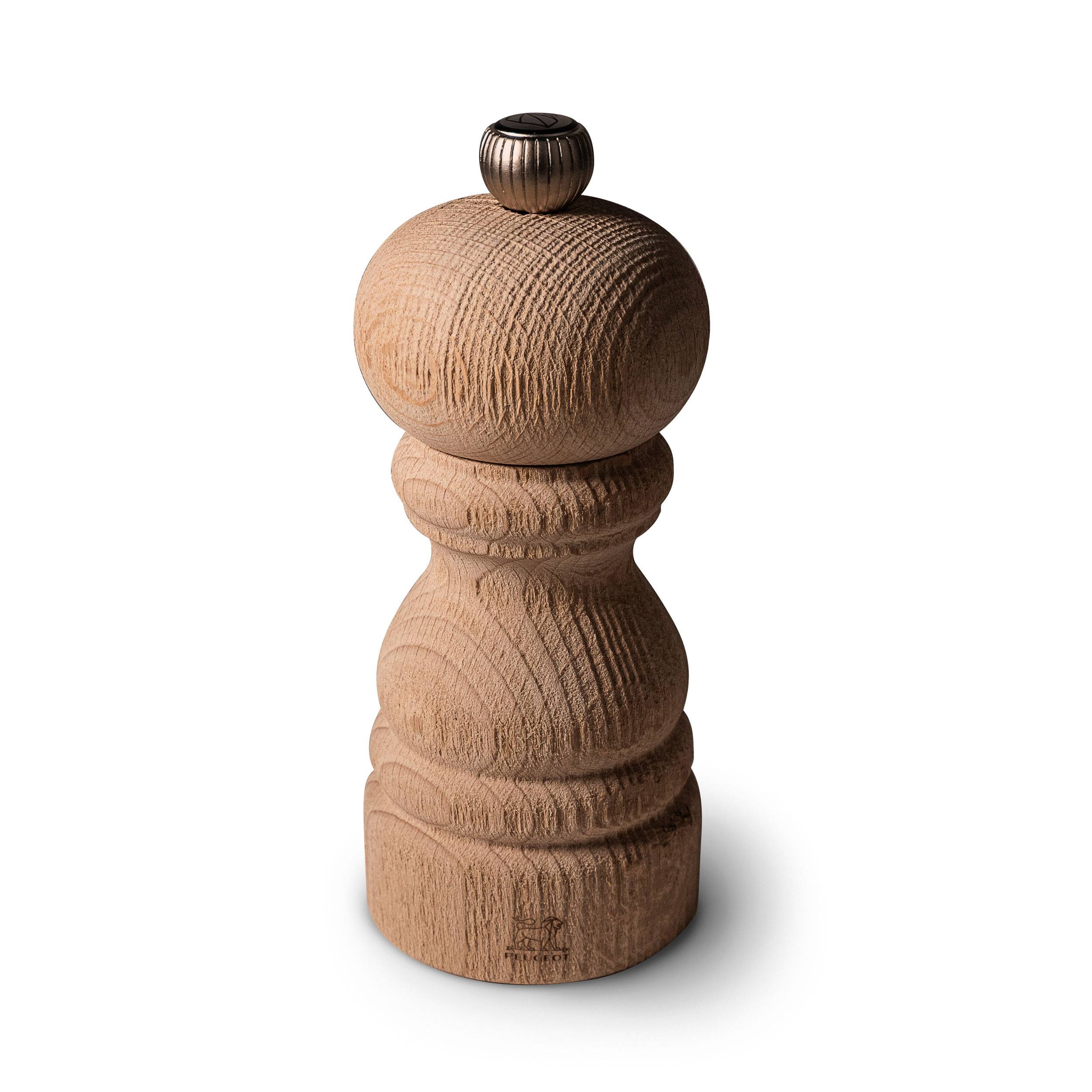 Peugeot Saveurs Paris Nature Pfeffermühle, Pfeffer Mühle, Gewürzmühle, Holz, Natur, 12 cm, 38120