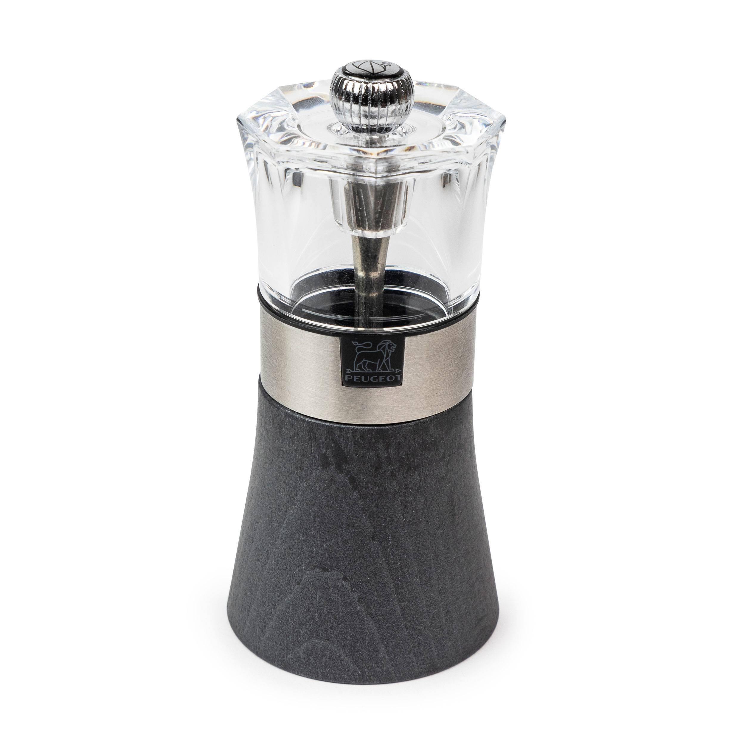 Peugeot Pfeffermühle Oslo Graphite, Gewürzmühle, Holz, Edelstahl, Acryl, 12 cm, 39646
