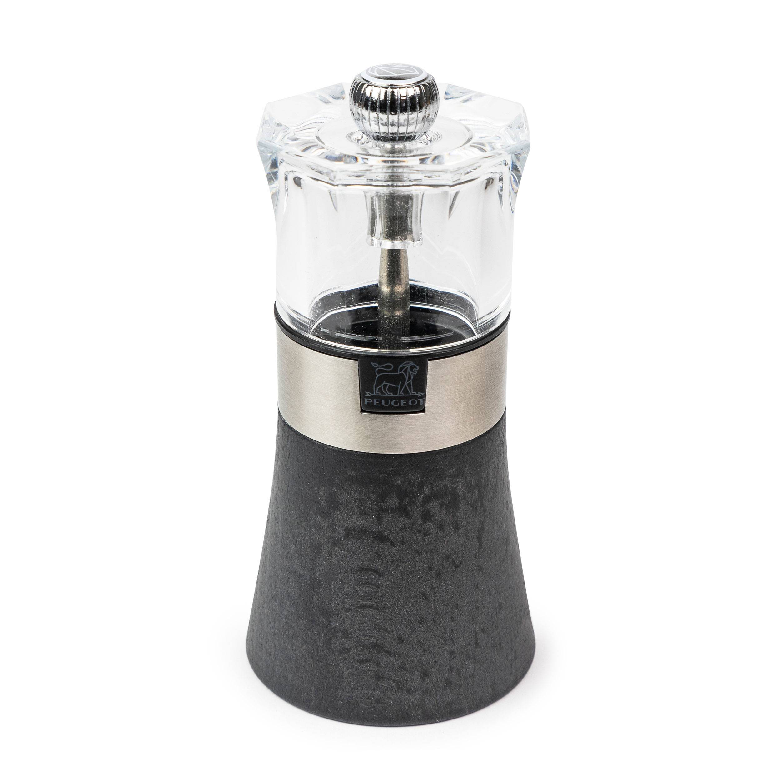 Peugeot Salzmühle Oslo Graphite, für Trockensalz, Holz, Edelstahl, Acryl, 12 cm, 39653