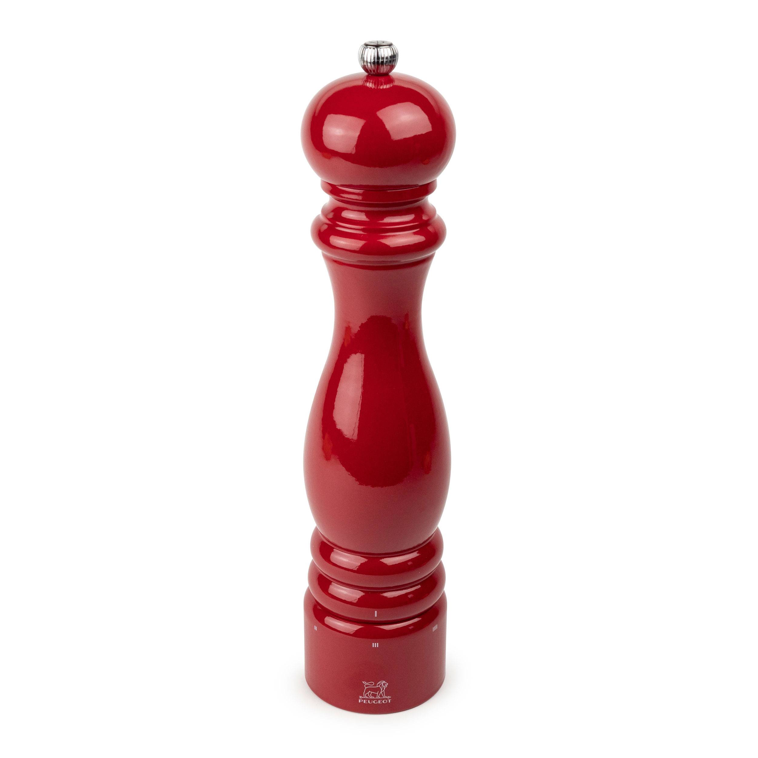Peugeot Paris uSelect Pfeffermühle, Pfeffer Mühle, Gewürzmühle, Holz lackiert, Passion Red / Rot, 30 cm, 41250