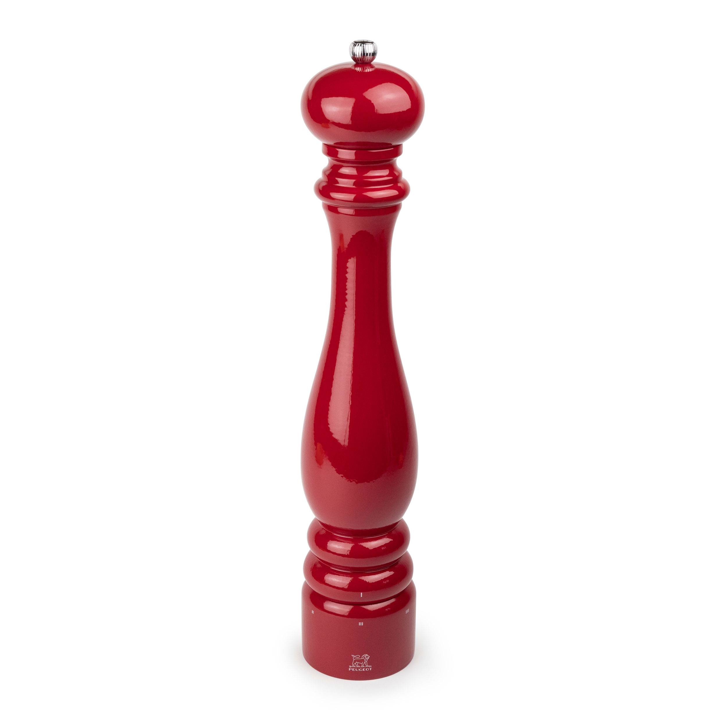 Peugeot Paris uSelect Pfeffermühle, Pfeffer Mühle, Gewürzmühle, Holz lackiert, Passion Red / Rot, 40 cm, 41274
