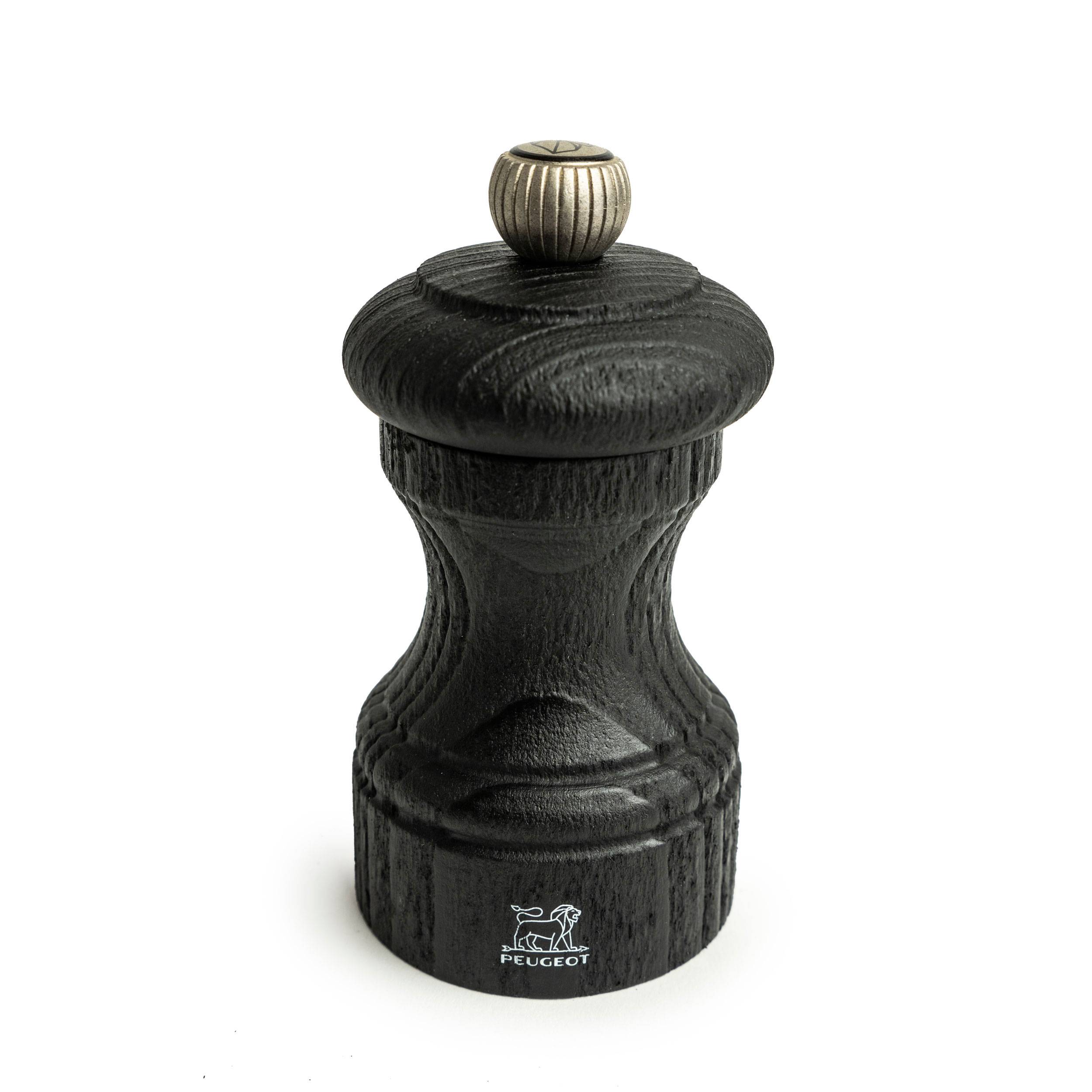 Peugeot Bistro Nature Black Pfeffermühle, Pfeffer Mühle, Gewürzmühle, Holz, Schwarz, 10 cm, 41366