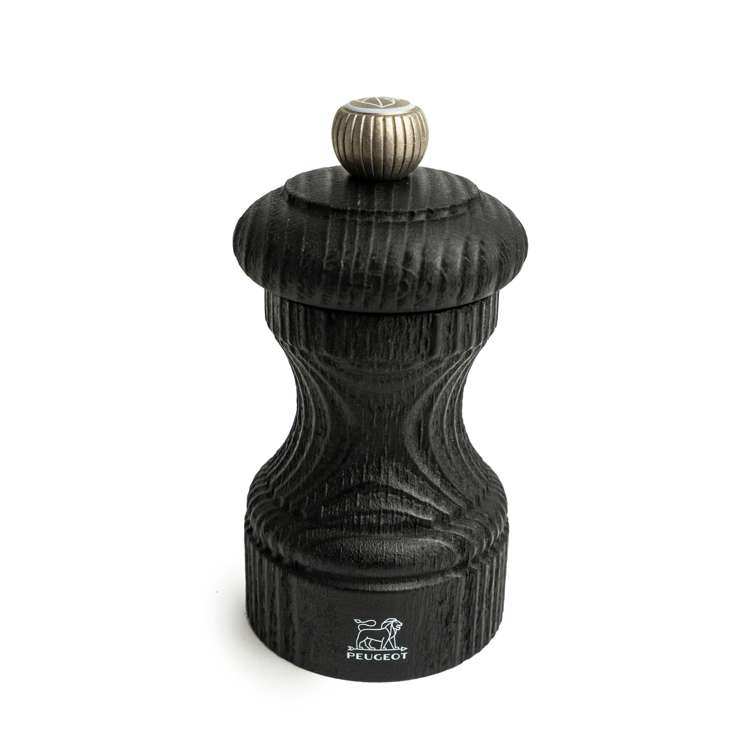Peugeot Bistro Nature Black Salzmühle, Salz Mühle, Gewürzmühle, Holz, Schwarz, 10 cm, 41373