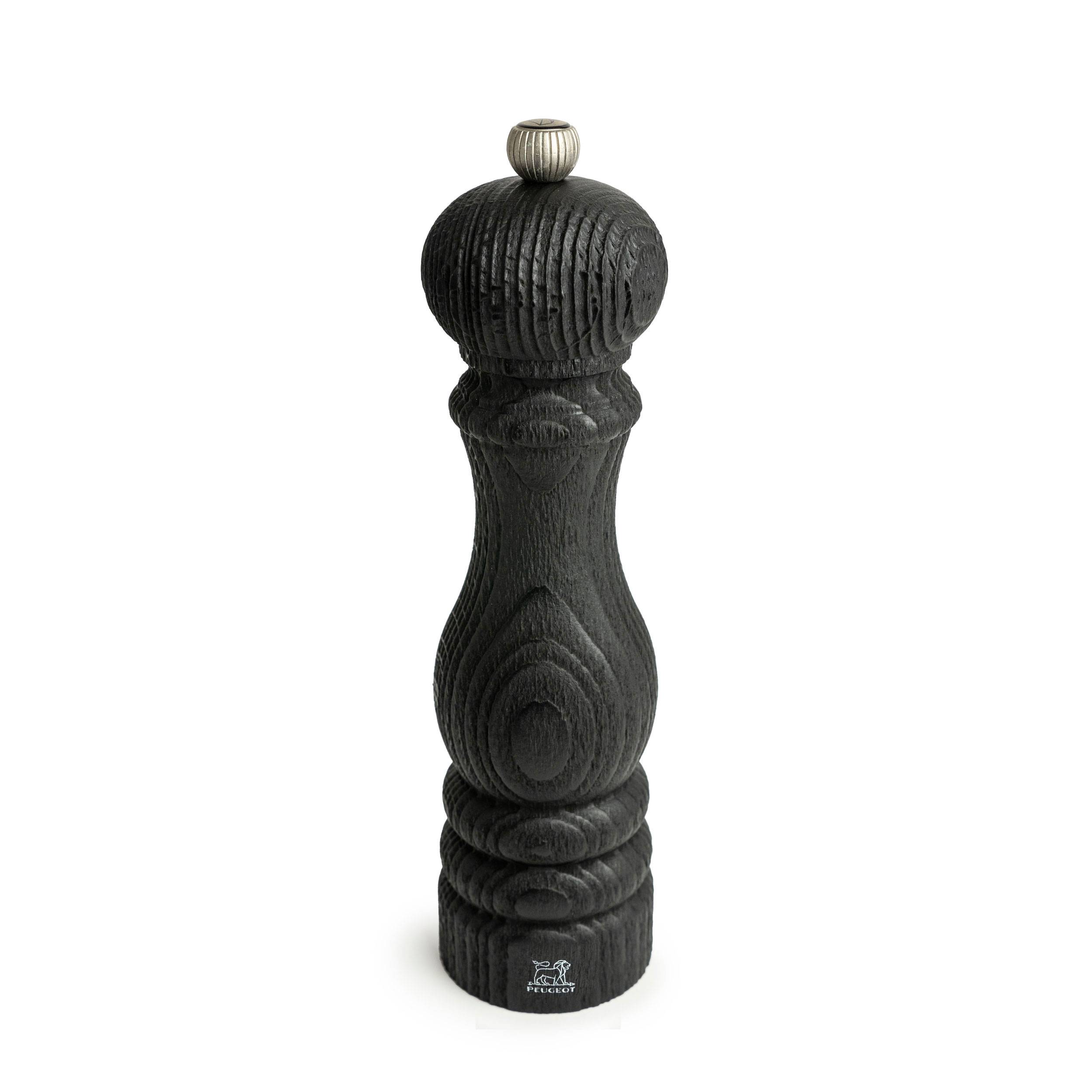 Peugeot Paris Nature Black Pfeffermühle, Pfeffer Mühle, Gewürzmühle, Holz, Schwarz, 22 cm, 41427