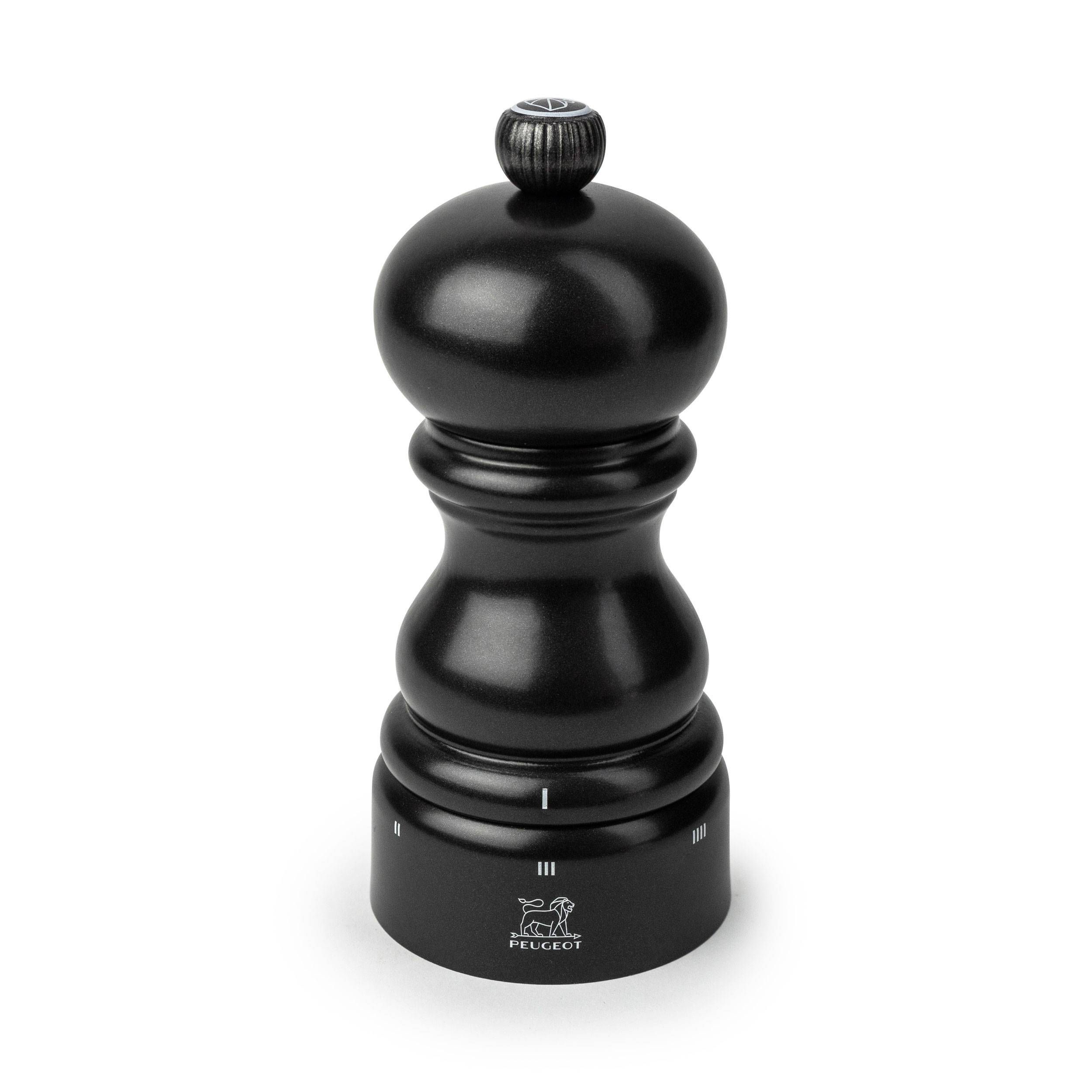 Peugeot PARIS uSelect Salzmühle, Salz Mühle, Gewürzmühle, Satin-Schwarz, 12 cm, 41892
