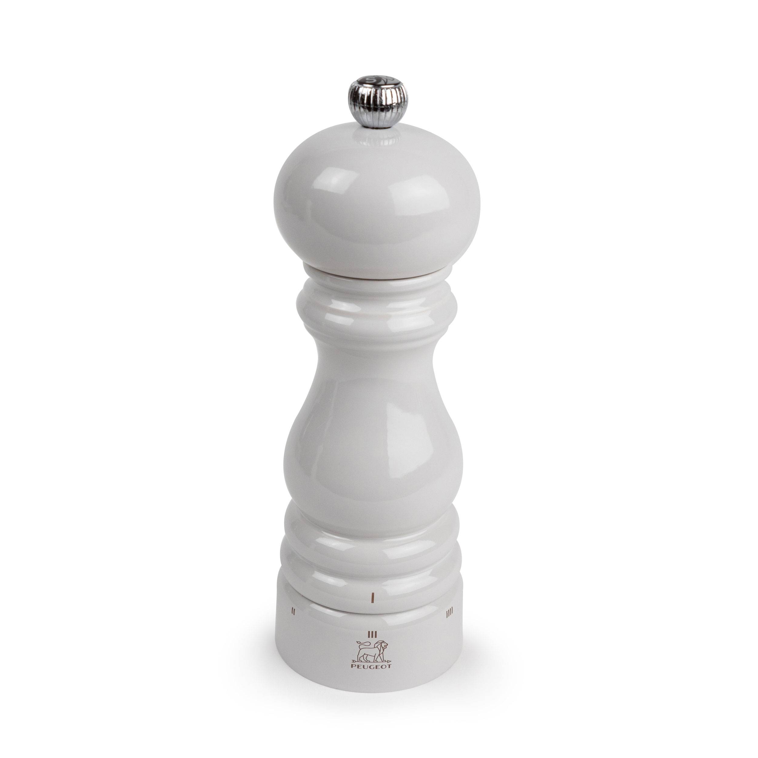 Peugeot Salzmühle Paris USelect, für trockenes Salz, Buchenholz, Perlgrau, 18 cm, 43490