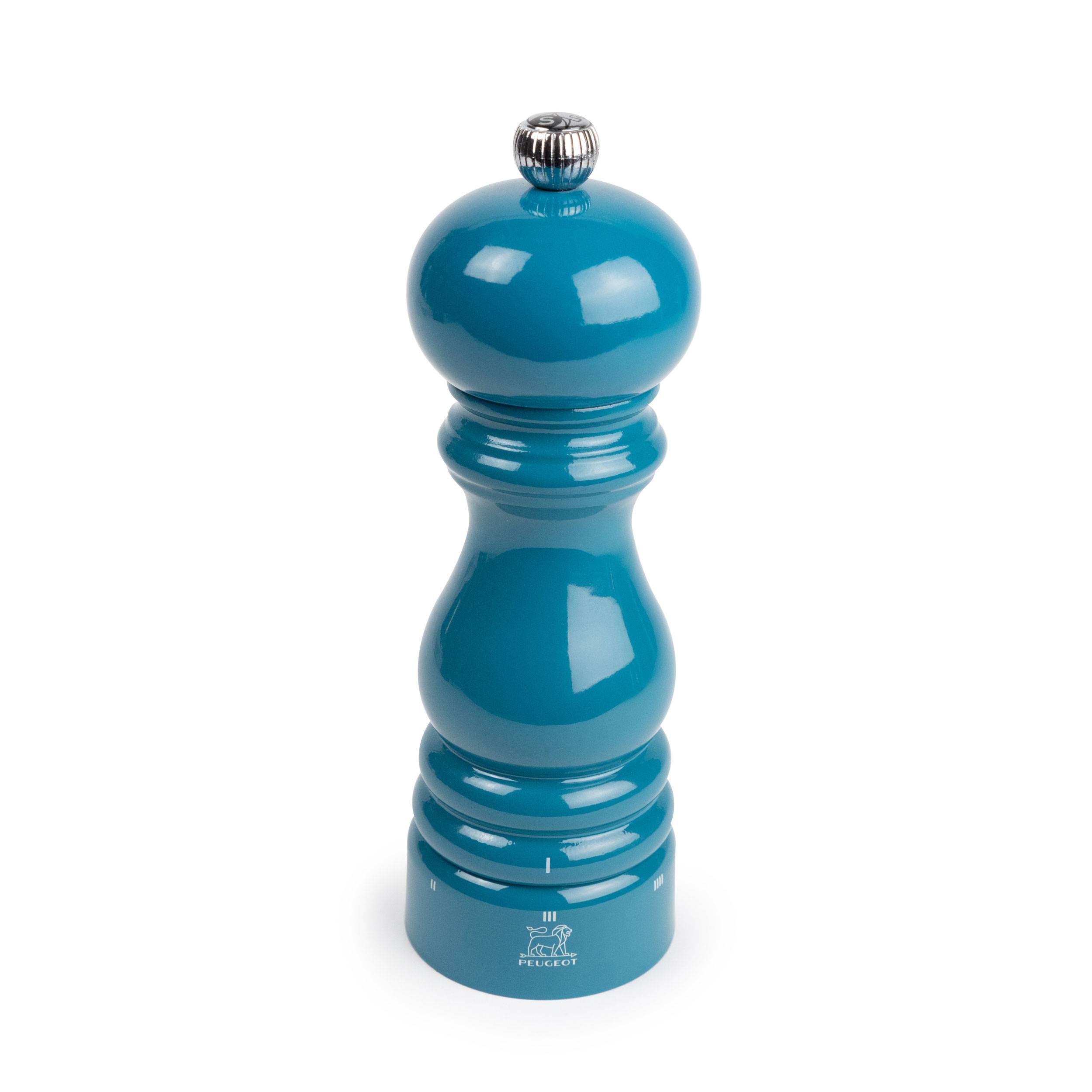 Peugeot Salzmühle Paris USelect, für trockenes Salz, Buchenholz, Pazifikblau, 18 cm, 43513