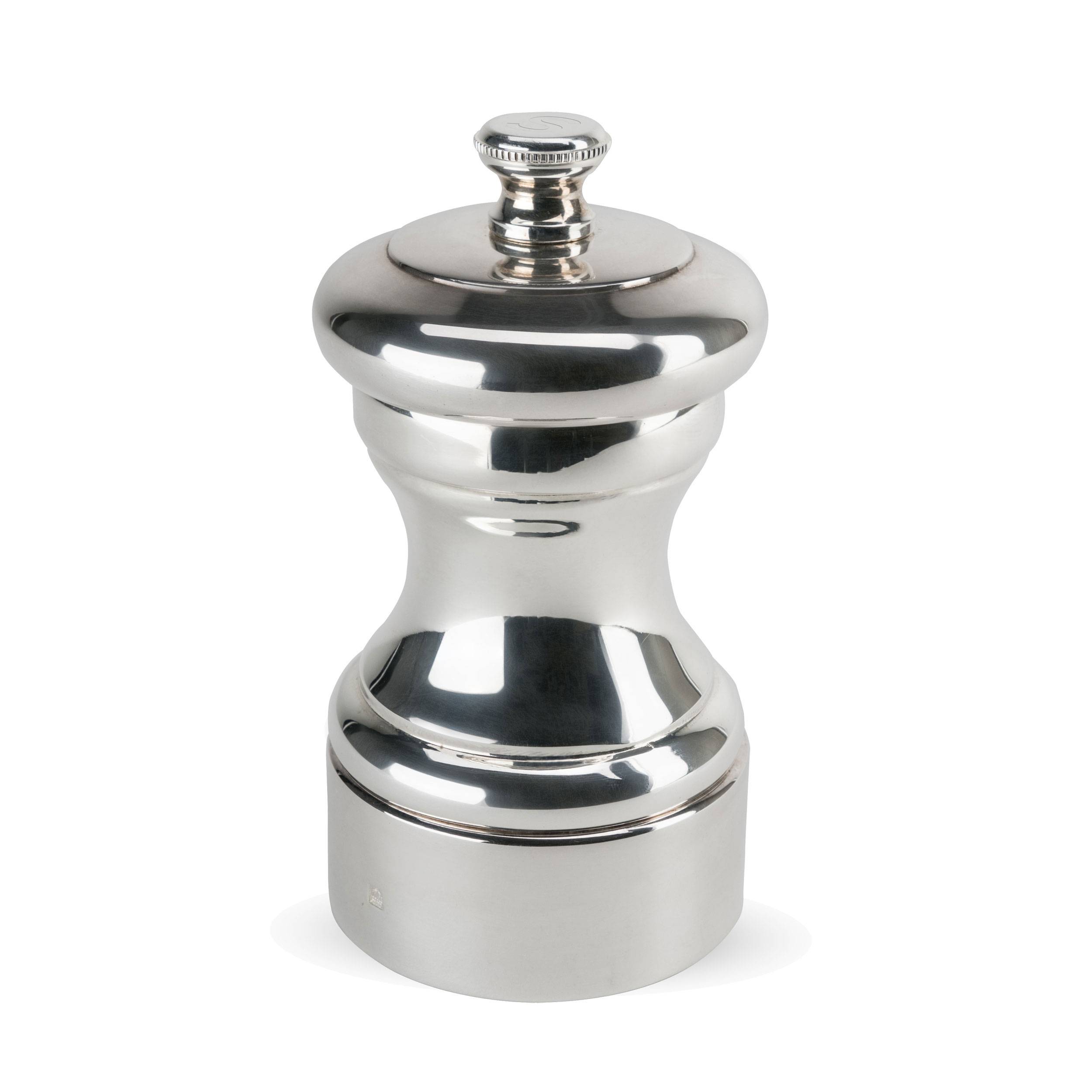 Peugeot Mignonnette Salzmühle, Metall mit echtem Silber veredelt, Versilbert, 10 cm, 9816-1 / SME