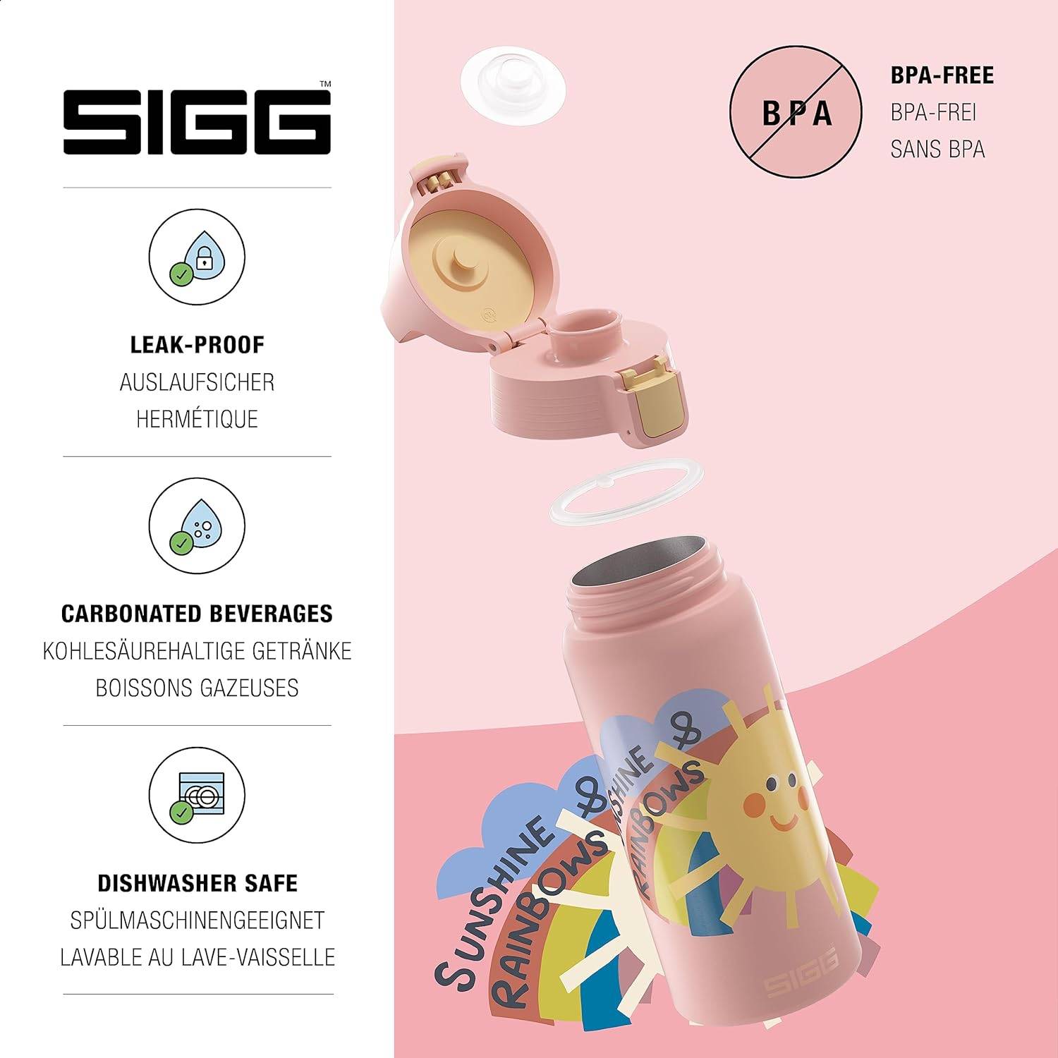 SIGG Isolierte Trinkflasche Kinder Shield Therm ONE Auslaufsicher BPA-frei 0,5L