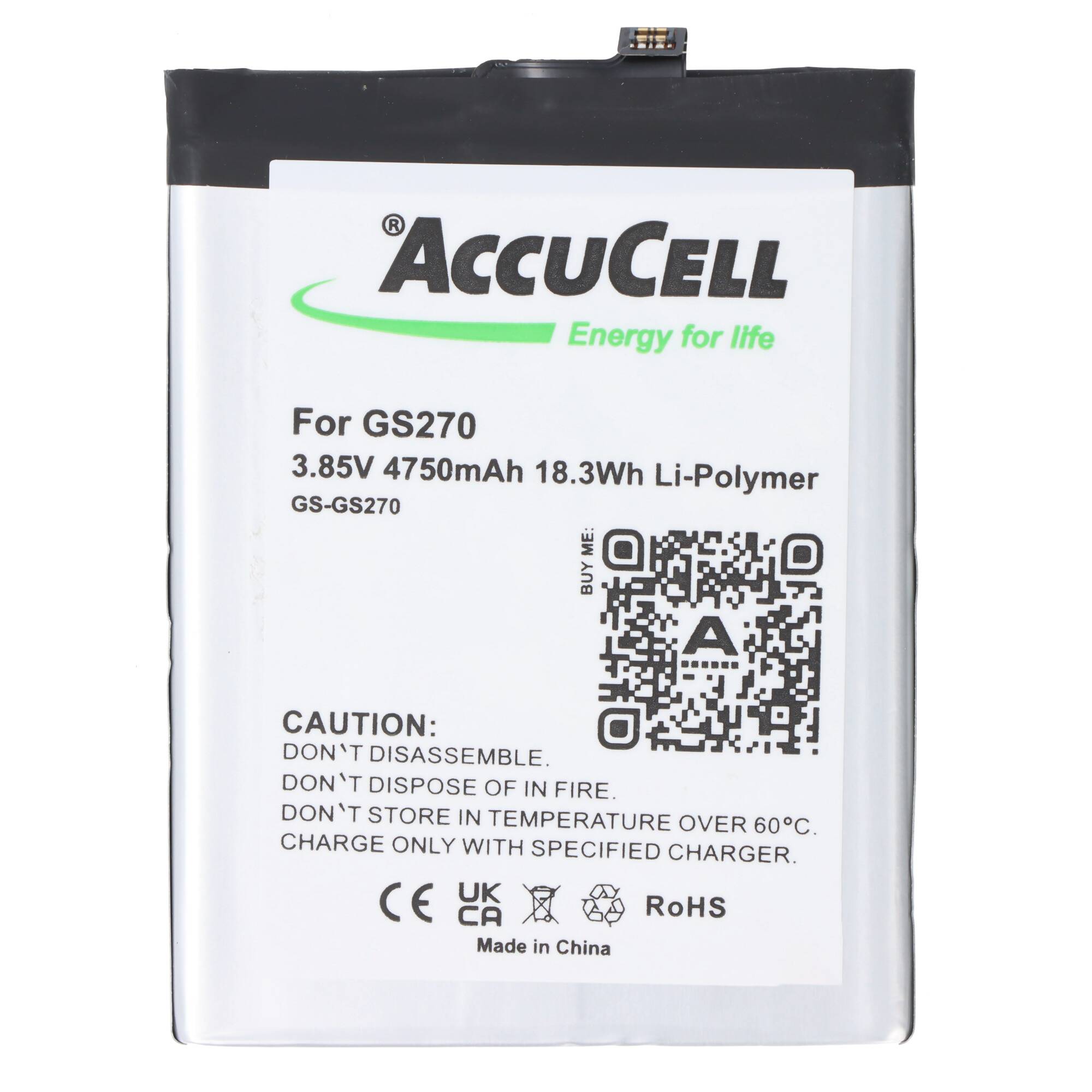 Akku passend für Gigaset GS270 Li-Polymer 3.85V 4750mAh 18.3Wh