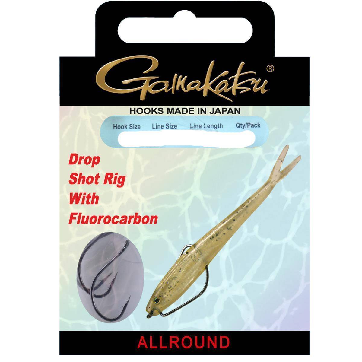 Gamakatsu BKD-Drop Shot Rig Worm 39 170cm 0,31mm 1 NS Black