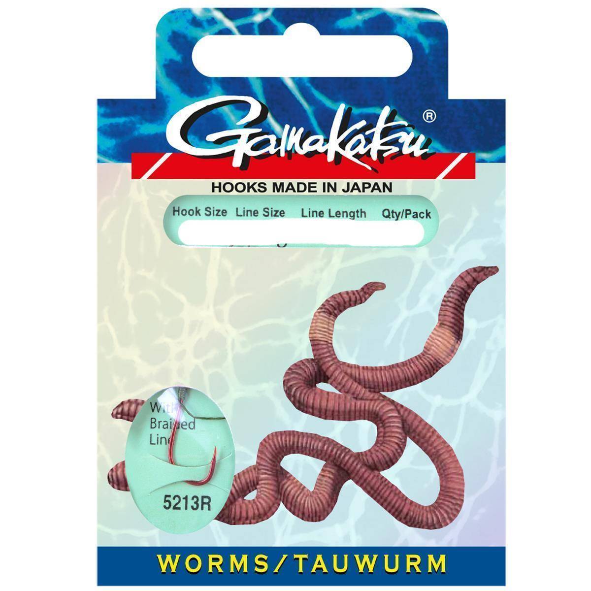 Gamakatsu BKD-5213R WORM 60cm Braided 0,20mm 2 rot