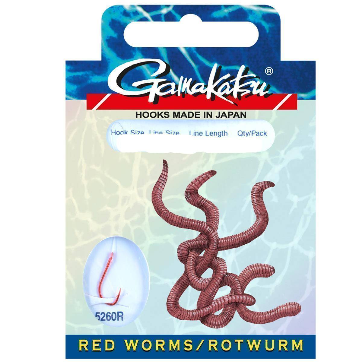 Gamakatsu BKS-5260R RED WORM 75 CM 0,16mm 12 rot