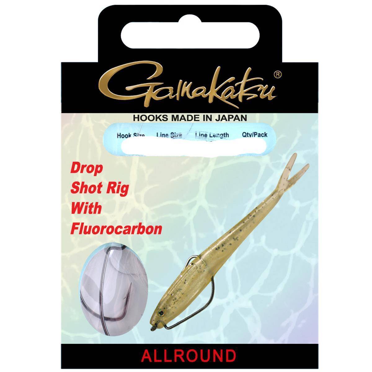 Gamakatsu BKD-Drop Shot Rig Worm-EWG 170cm 0,35mm 1 NS Black