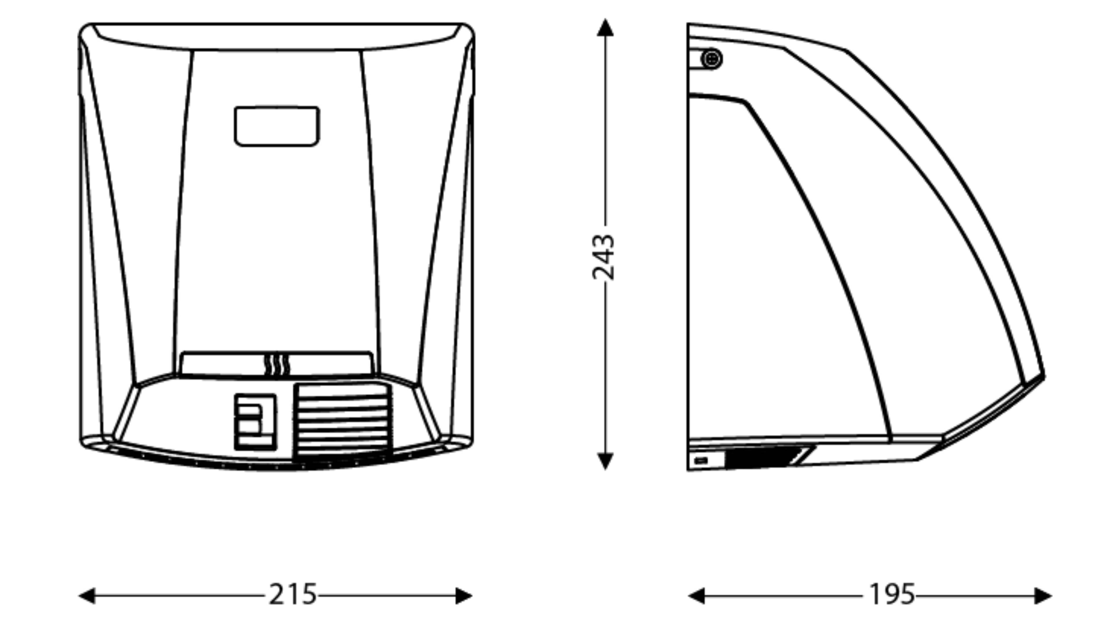 Automatischer Händetrockner Zephyr Bio