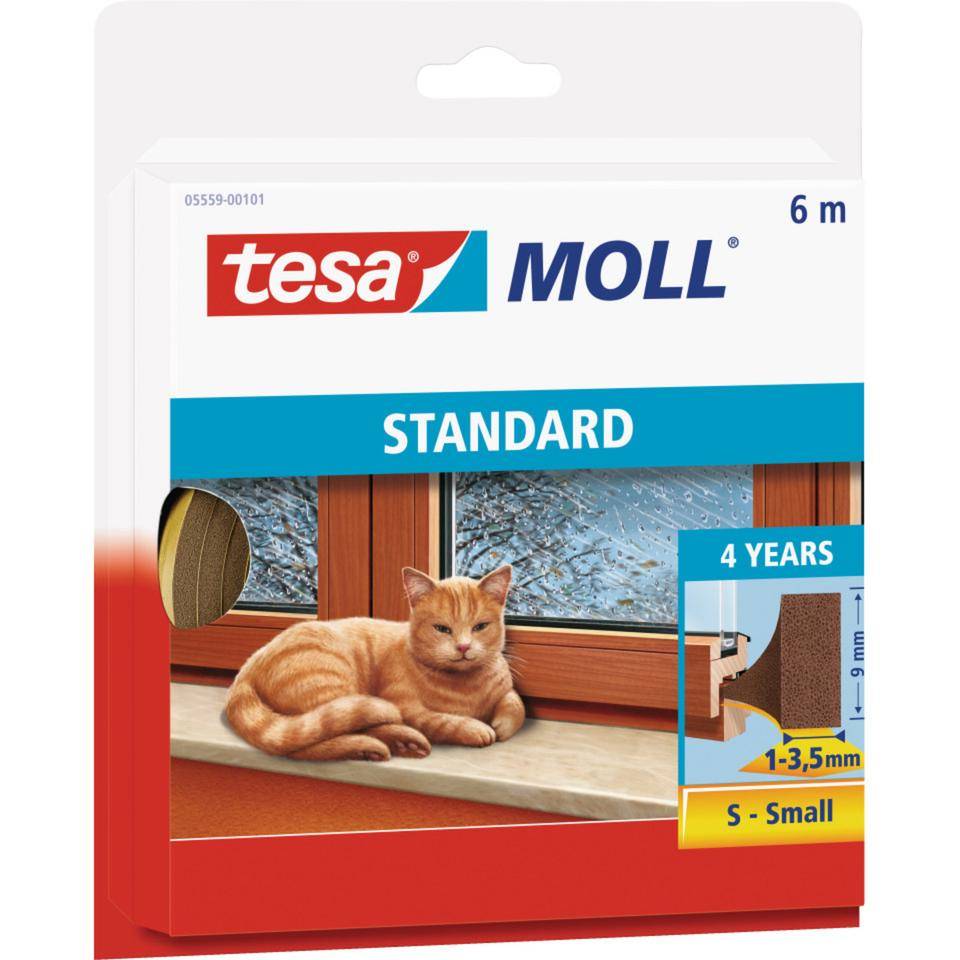 tesamoll® STANDARD I-Profil Schaumstoffdichtung, braun, Polyethylen, 9x4mmx6m