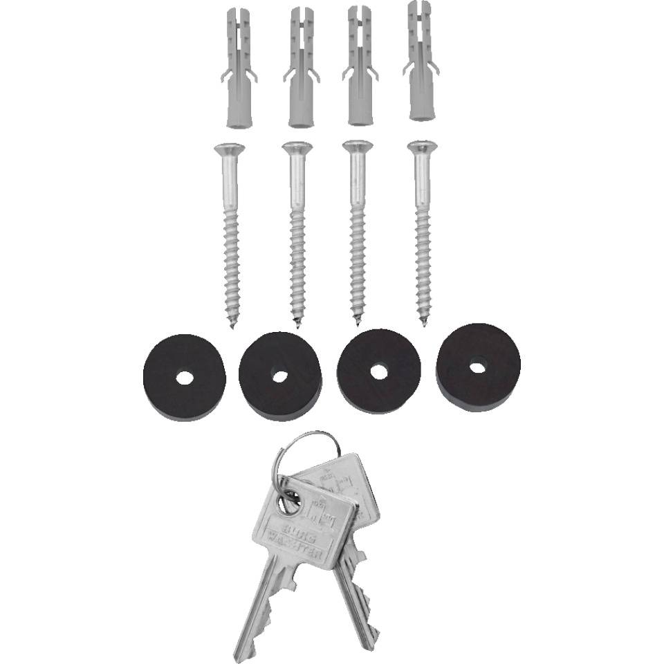 Briefkasten Kompakt, weiß, Stahl, pulverbeschichtet, 2 Schlüssel, 380x340x148mm