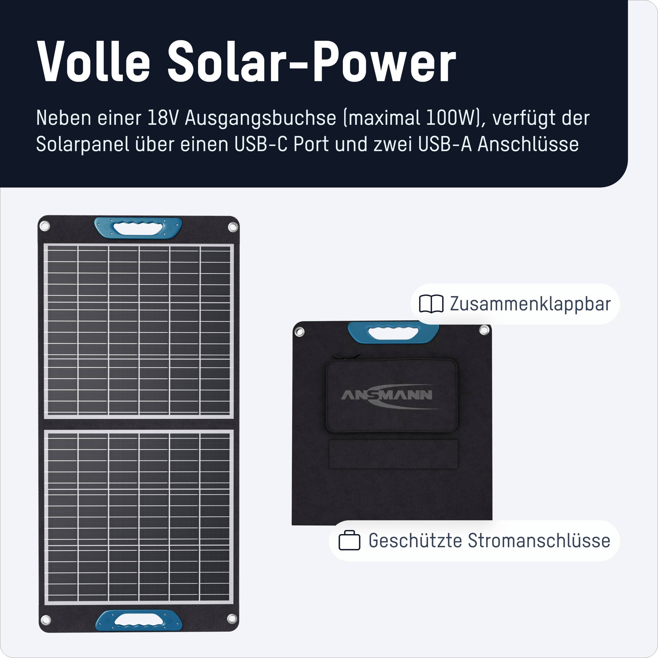 ANSMANN Solarpanel 100W