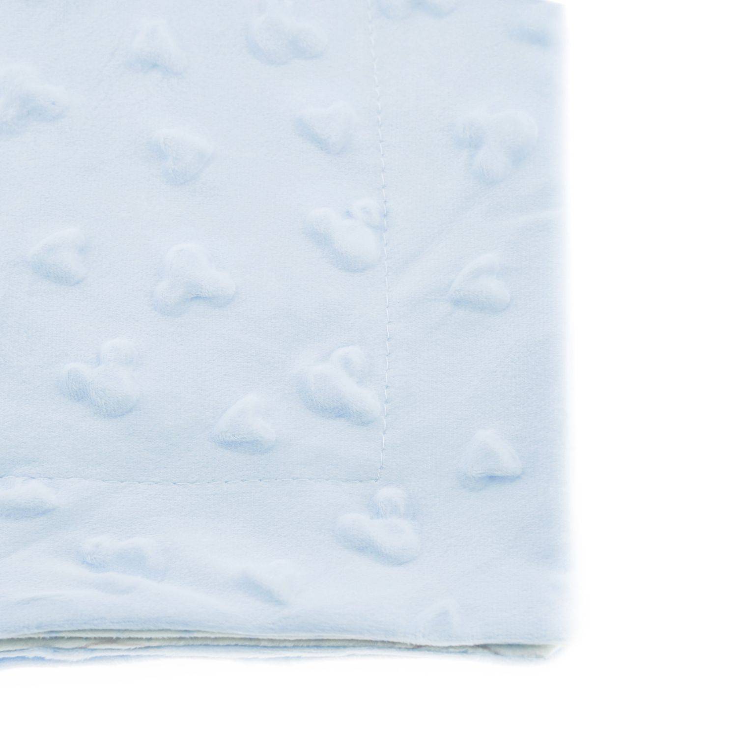 Babydecke Doppellagig 75cm x 100cm mit Babybär und Decke Babyblau Motiv 3