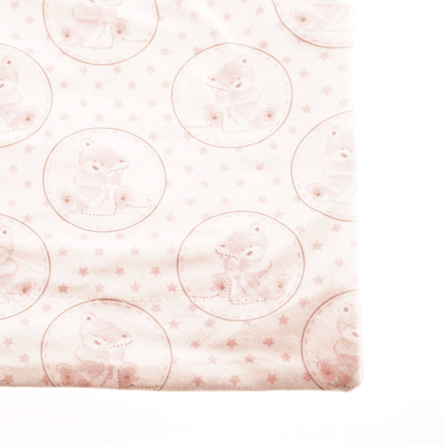 Babydecke Doppellagig 75cm x 100cm mit Babybär und Decke Rosa Motiv 3