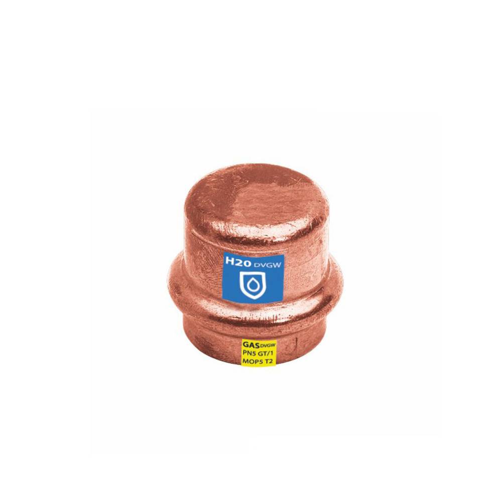 Sanpro Pressfitting Kupfer Stopfen - Endkappe - Kappe, Größe V 28