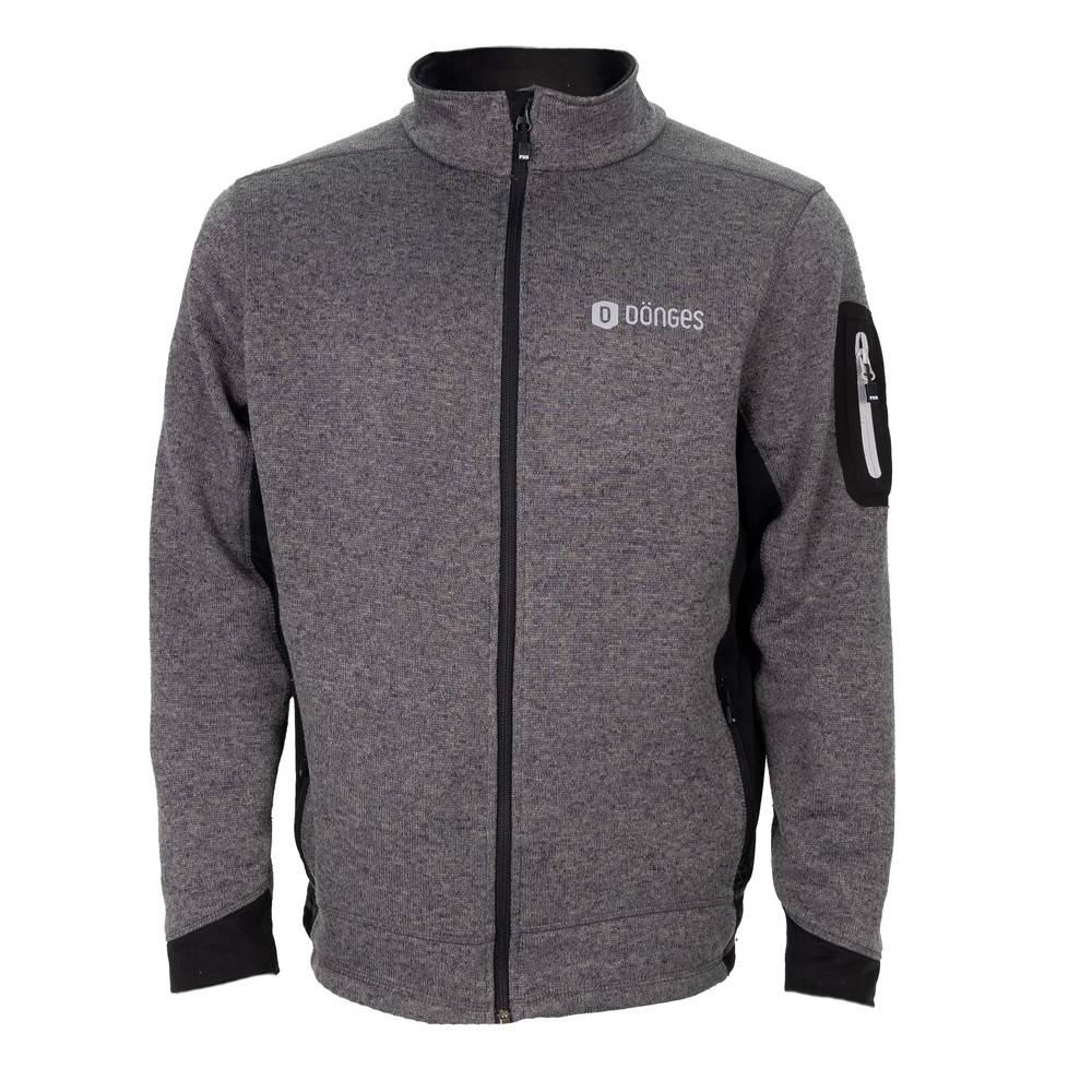 Dönges Strickfleecejacke, anthrazit, Herren, S