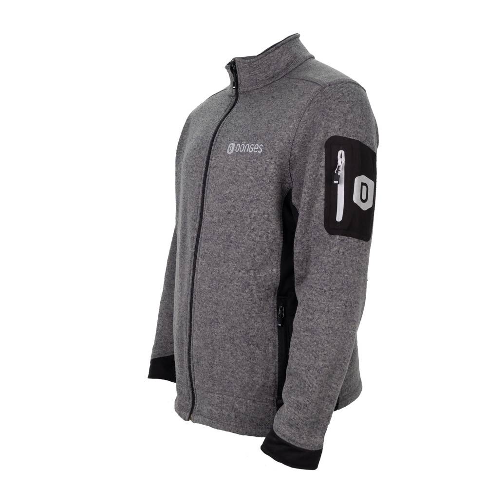 Dönges Strickfleecejacke, anthrazit, Herren, S