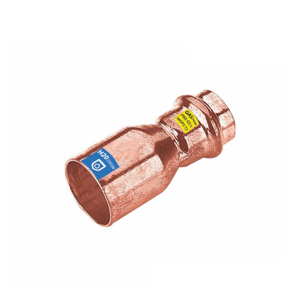 Sanpro Pressfitting Kupfer Reduzierstück, Größe V 22 - Abgang 35 mm
