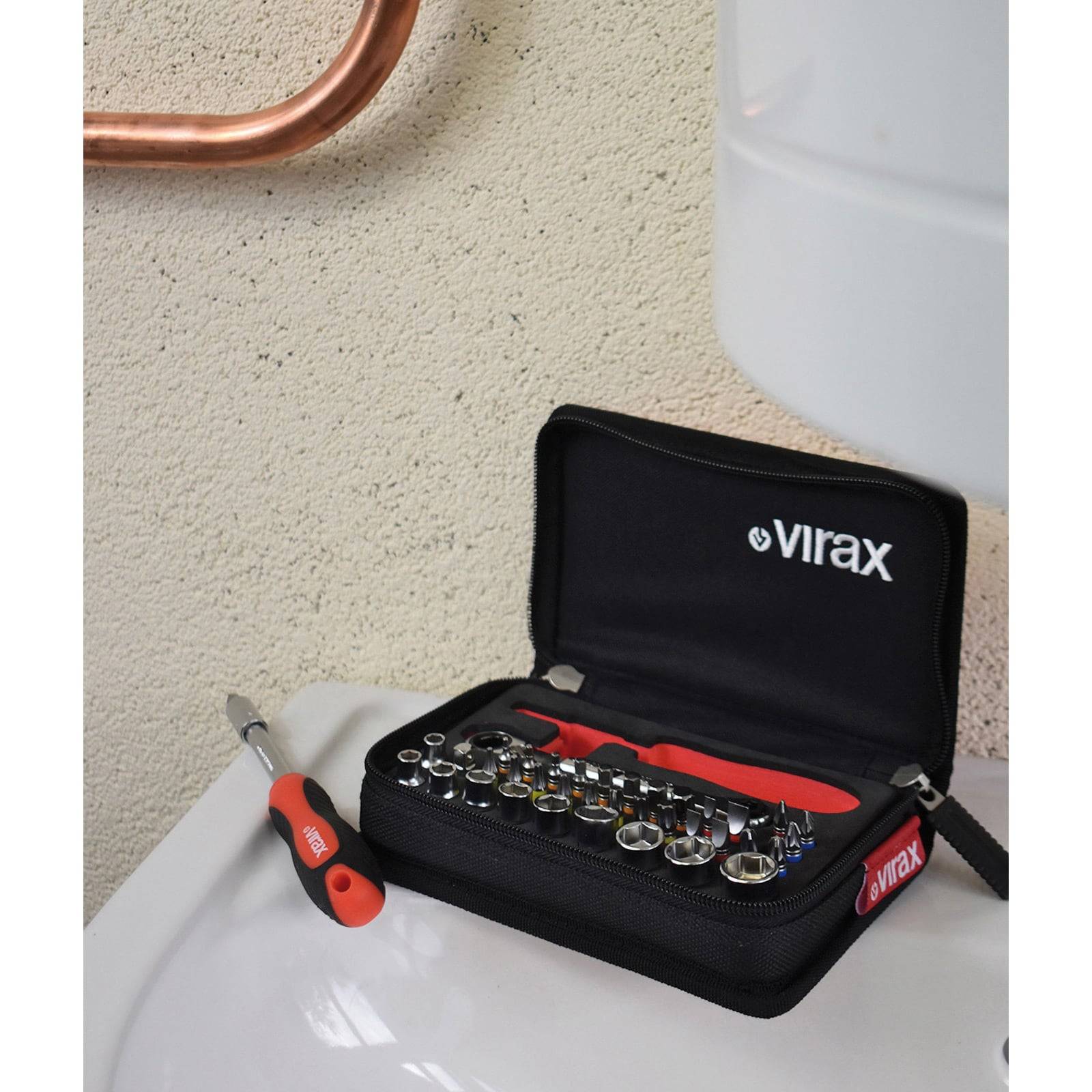 VIRAX 1/4" Kompakte Steckschlüssel + Bits Set - 41 Stk - 310400