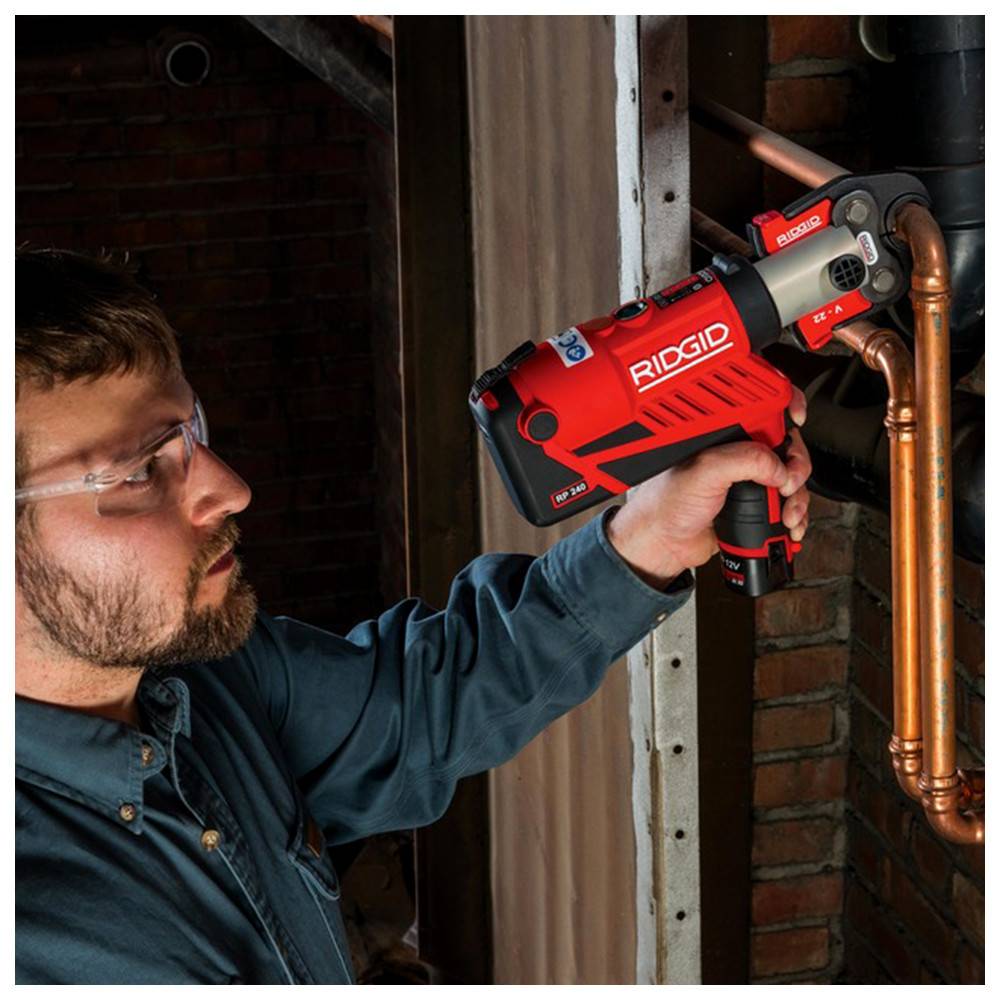 Ridgid Kompakt - V - Pressbacke für 24 kN Pressen wie RP240 | RP241 | Viega Picco, Pressprofil V 15