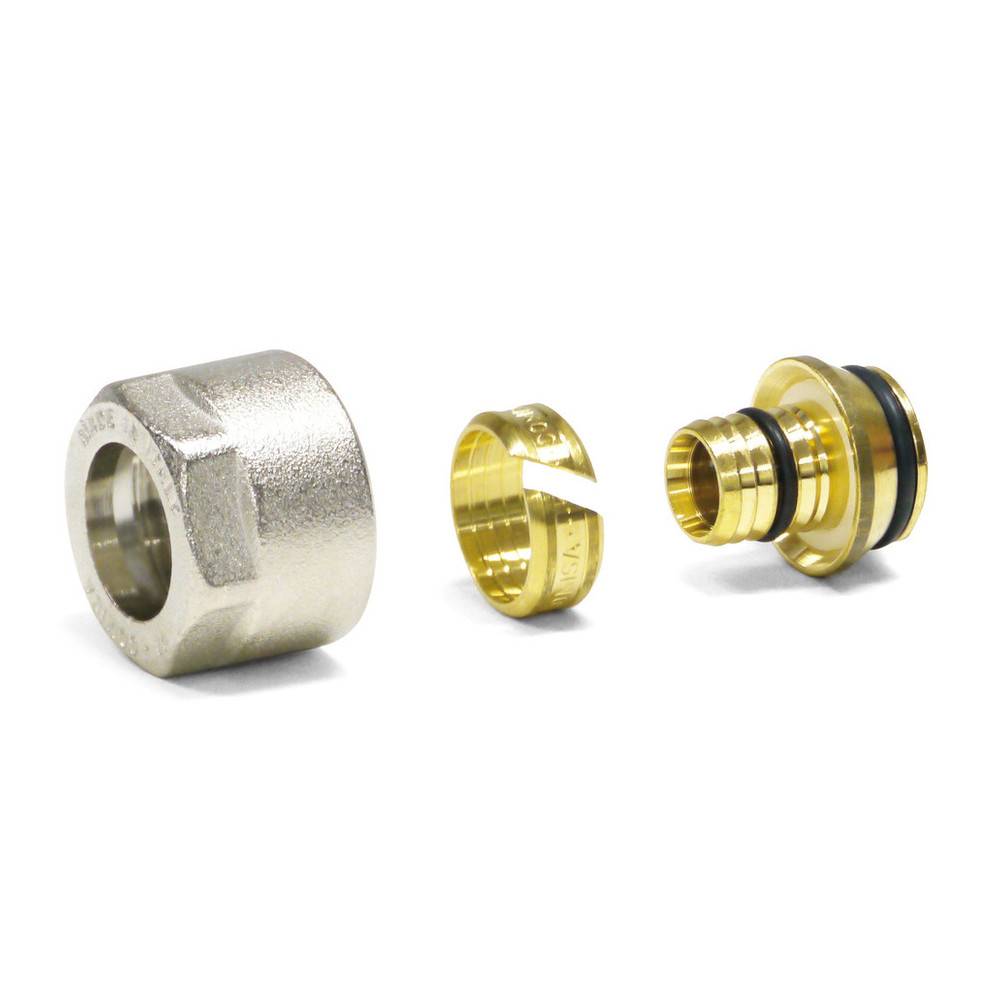 Sanpro Klemmverschraubung - Klemmringverschraubung für Verbundrohr - 3/4", Größe 17x2