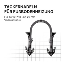 Sanpro Tackernadeln, Heizrohrhalter für Fußbodenheizung, Anzahl 1.000 Stück Sanpro Tackernadeln, Heizrohrhalter für Fußbodenheizung, Anzahl 1.000 Stück
