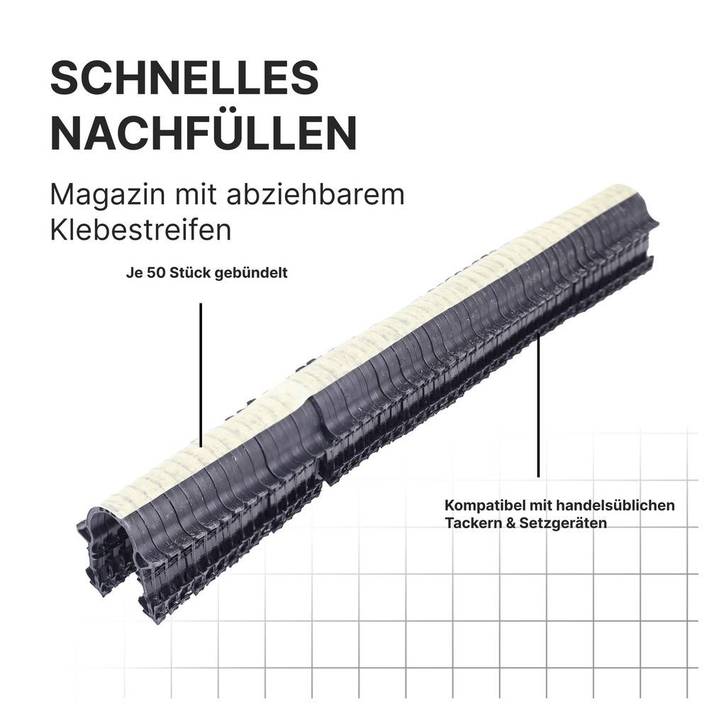 Sanpro Tackernadeln, Heizrohrhalter für Fußbodenheizung, Anzahl 1.000 Stück
