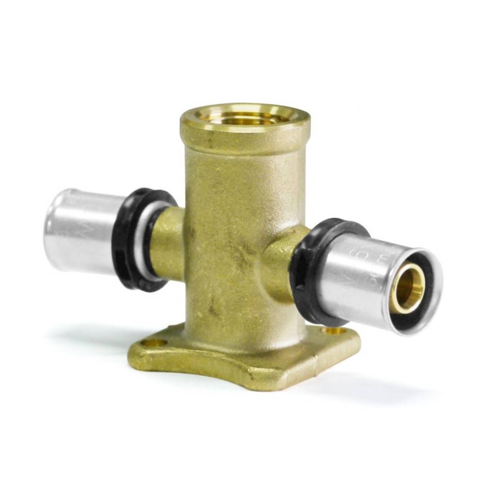 Sanpro Pressfitting Doppel Wandscheibe - Serienform, Größe 20x2, Höhe 52 mm