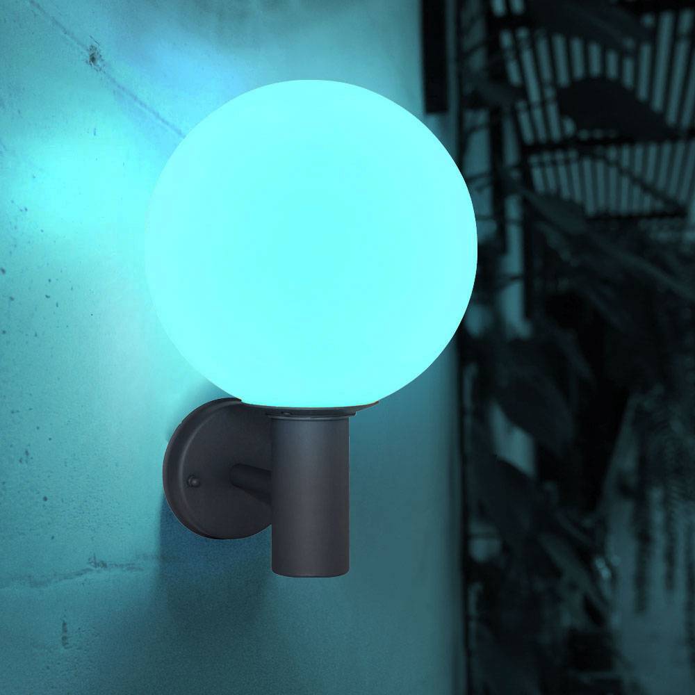 Außenleuchte Wandleuchte Gartenleuchte Hauswandlampe, App- Sprachsteuerung Farbwechsler dimmbar CCT Tageslicht Timer, LED 5W 470Lm warmweiß-kaltwei