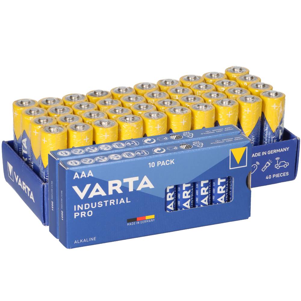 60x Varta Batterie Industrial 40x AA LR06 + 20x AAA LR3 Mignon Micro